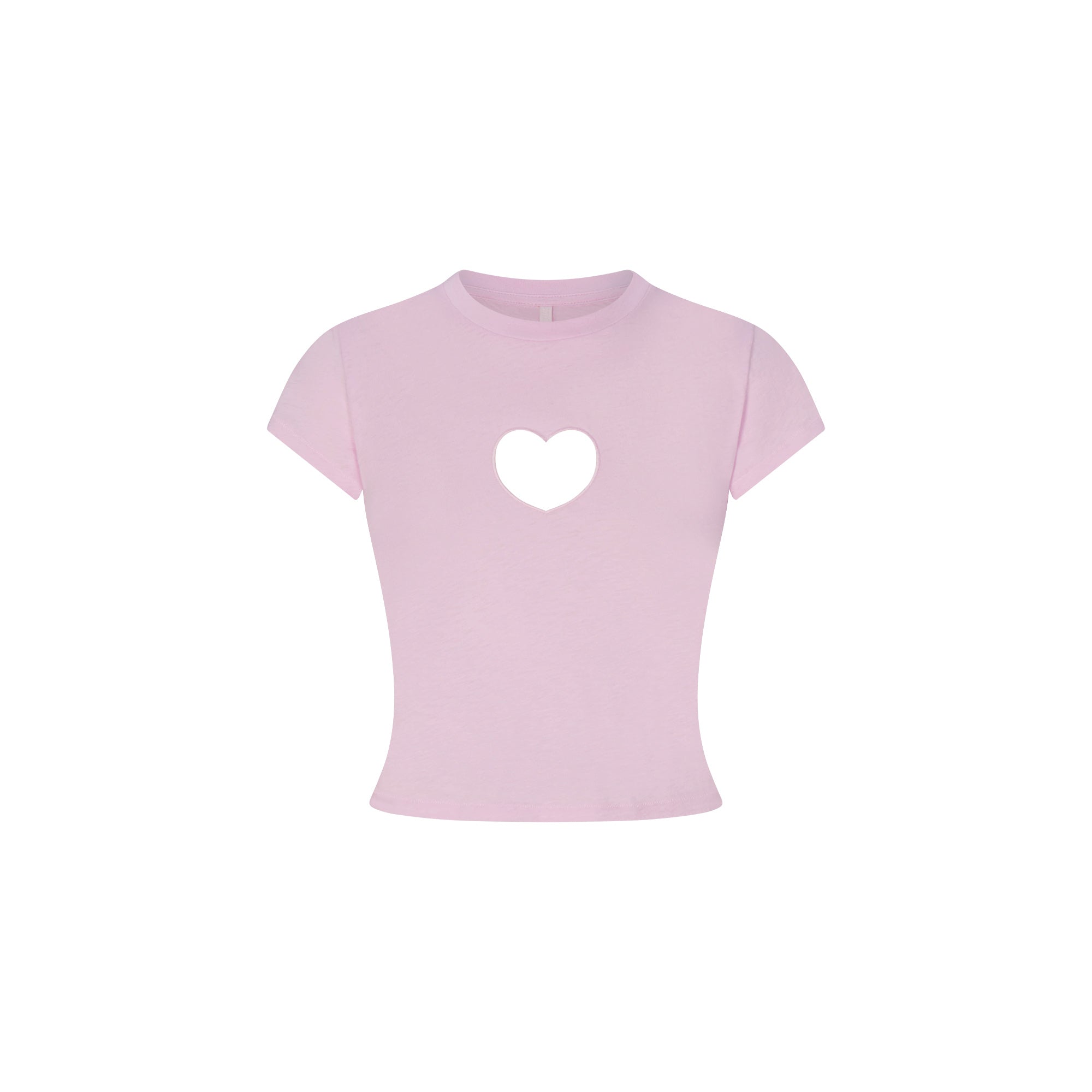 SKIMS WORN IN JERSEY HEART BABY TEE | BABY PINK - Mind Türkiye