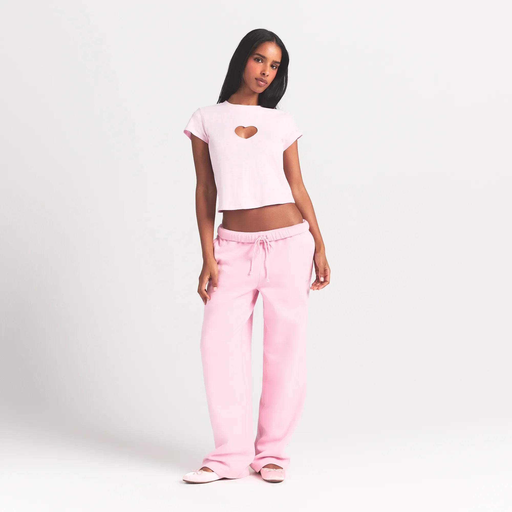 SKIMS WORN IN JERSEY HEART BABY TEE | BABY PINK - Mind Türkiye