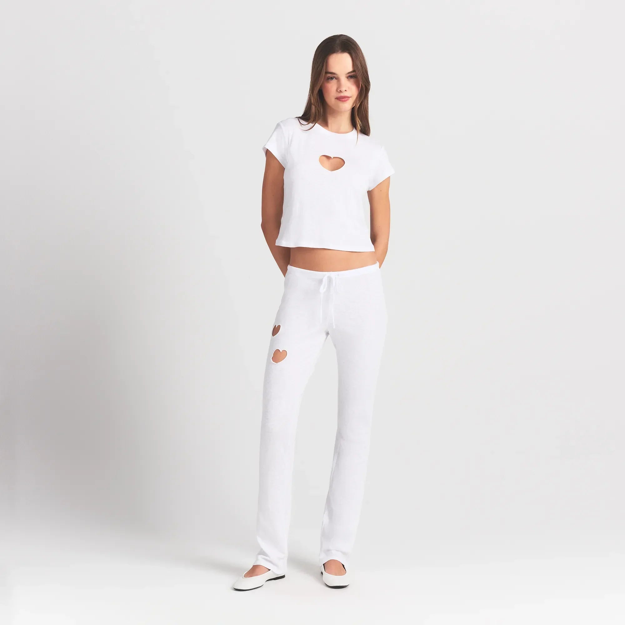 SKIMS WORN IN JERSEY HEART BABY TEE | SNOW - Mind Türkiye