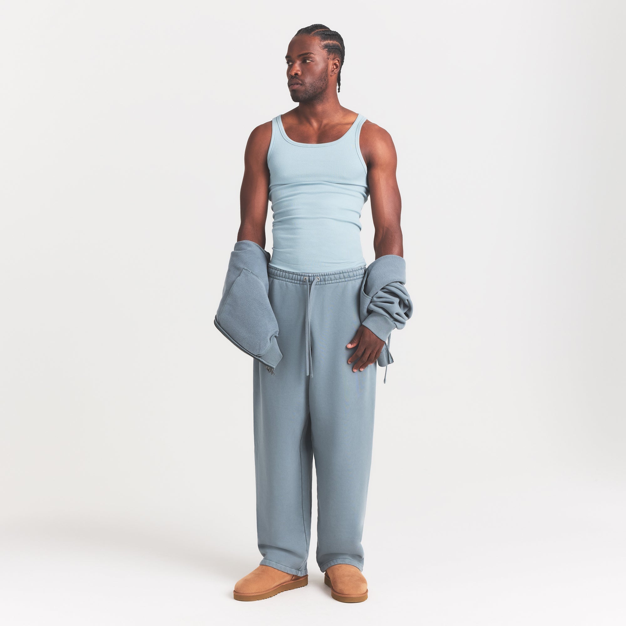 SKIMS COTTON MENS RIB TANK 3-PACK | VERDANT DARK SEPIA MULTI - Mind Türkiye