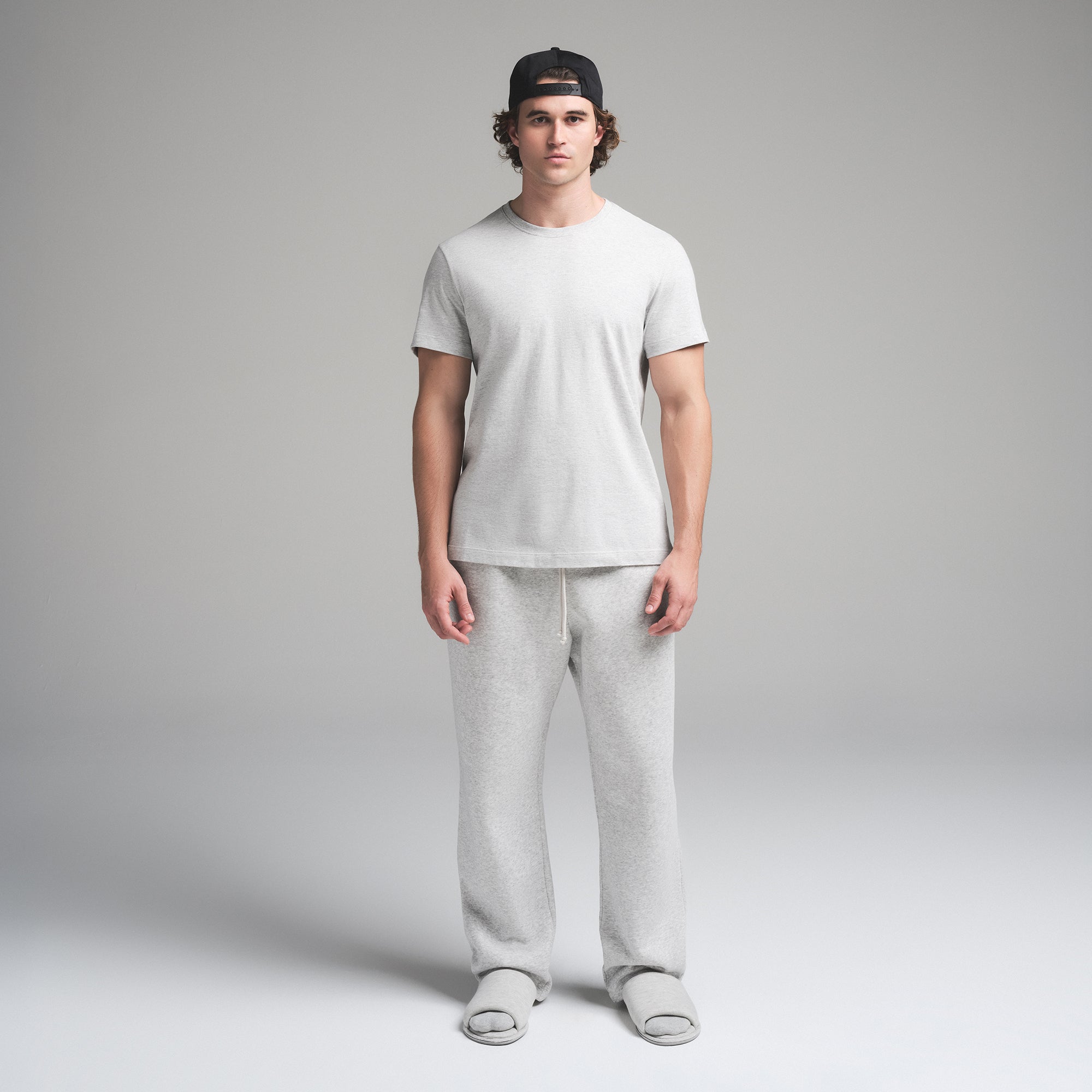 SKIMS COTTON MENS CLASSIC T-SHIRT | LIGHT HEATHER GREY - Mind Türkiye