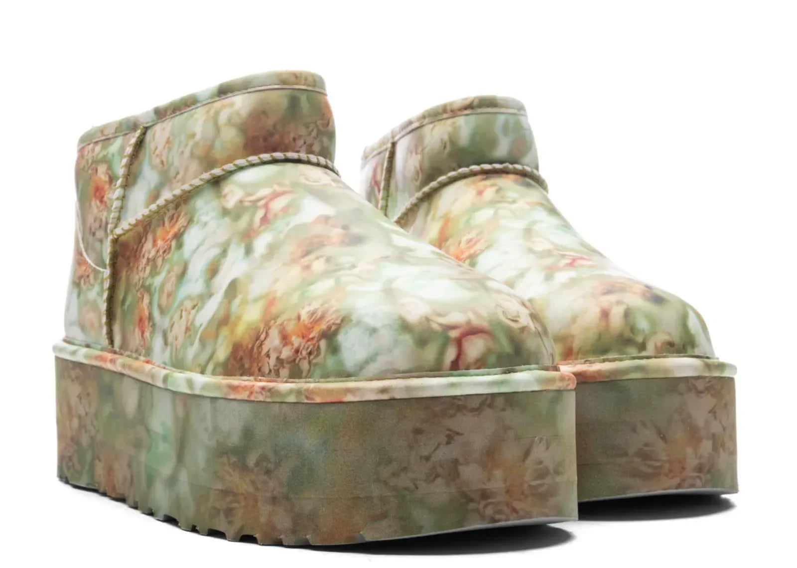 Ugg Classic Ultra Mini Platform Boot Collina Strada Green Floral - Mind Türkiye