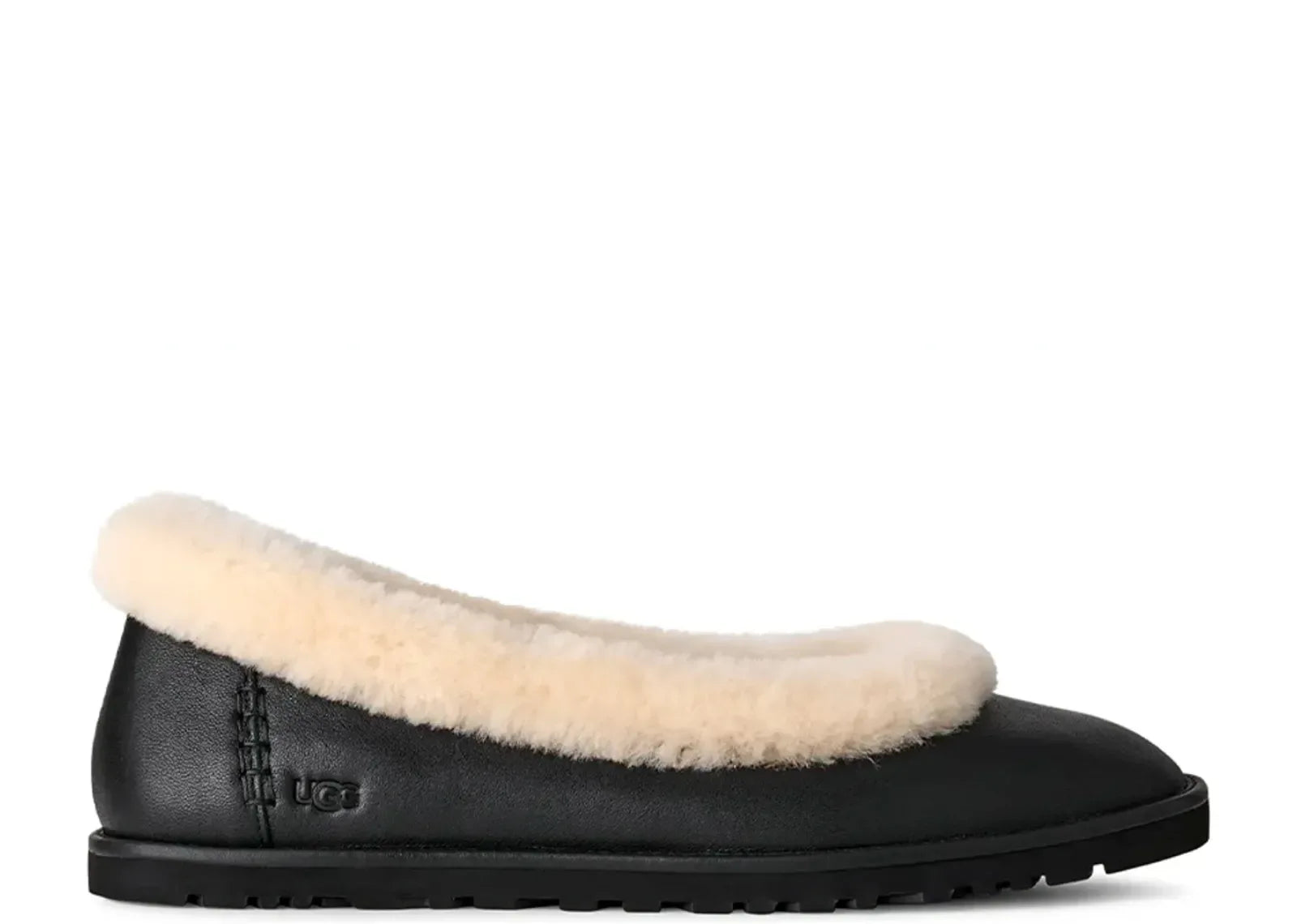 Ugg Zora Leather Ballet Flat Black