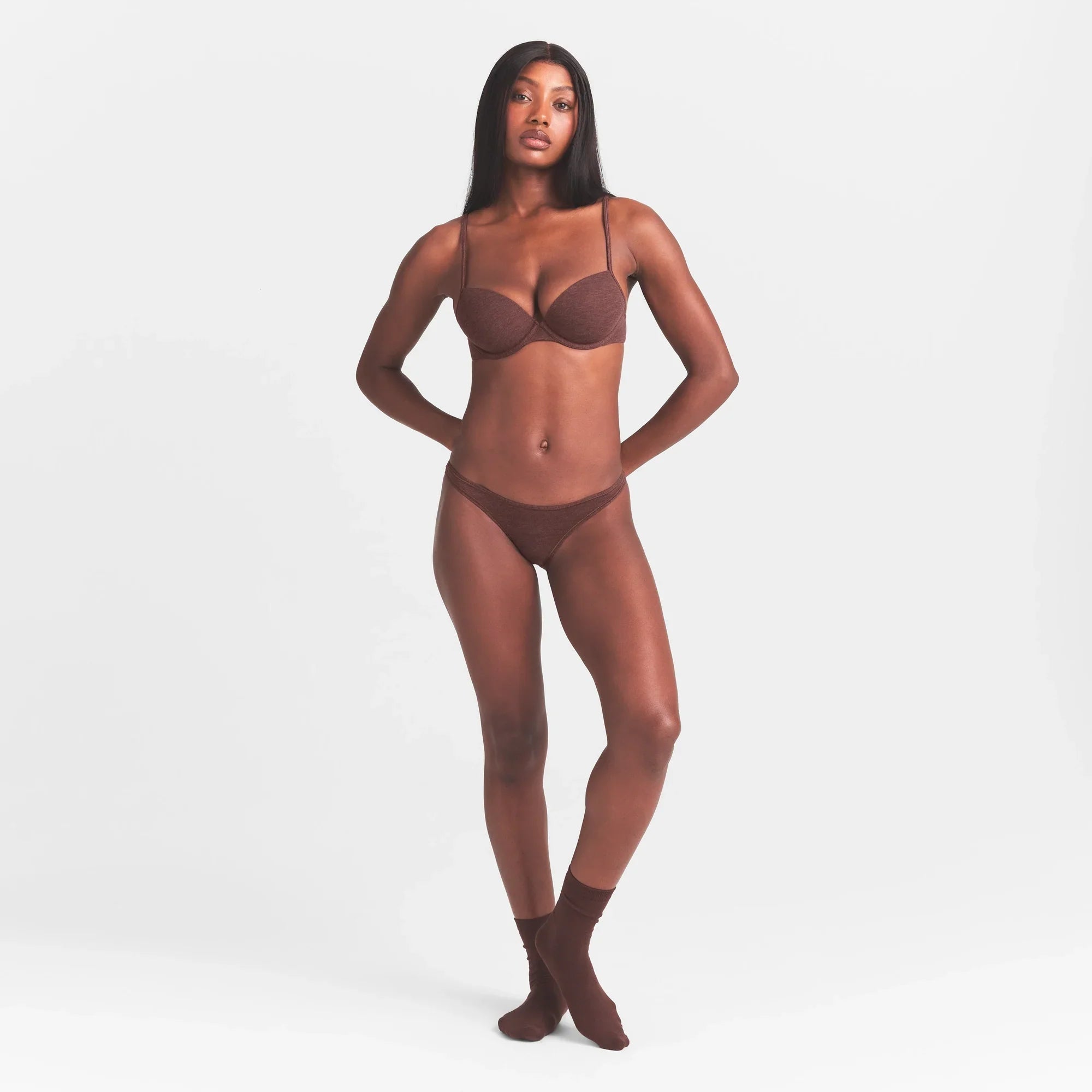 SKIMS EVERYDAY COTTON BIKINI | COCOA HEATHER - Mind Türkiye