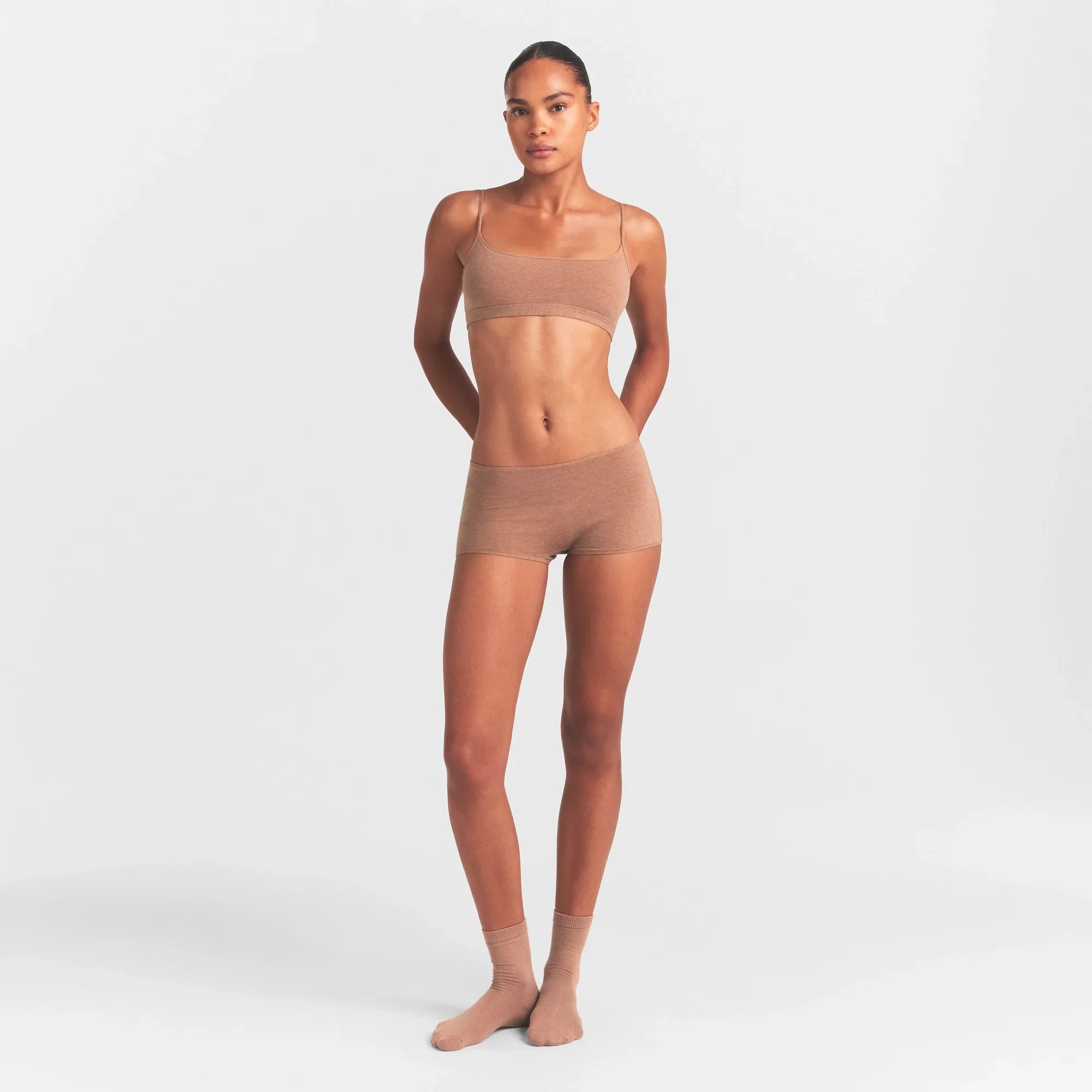 SKIMS EVERYDAY COTTON BOY SHORT | SIENNA HEATHER - Mind Türkiye