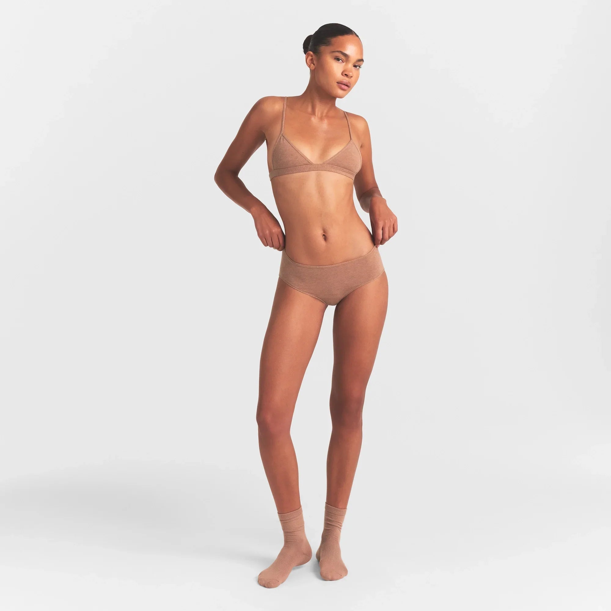 SKIMS EVERYDAY COTTON HIPSTER | SIENNA HEATHER - Mind Türkiye