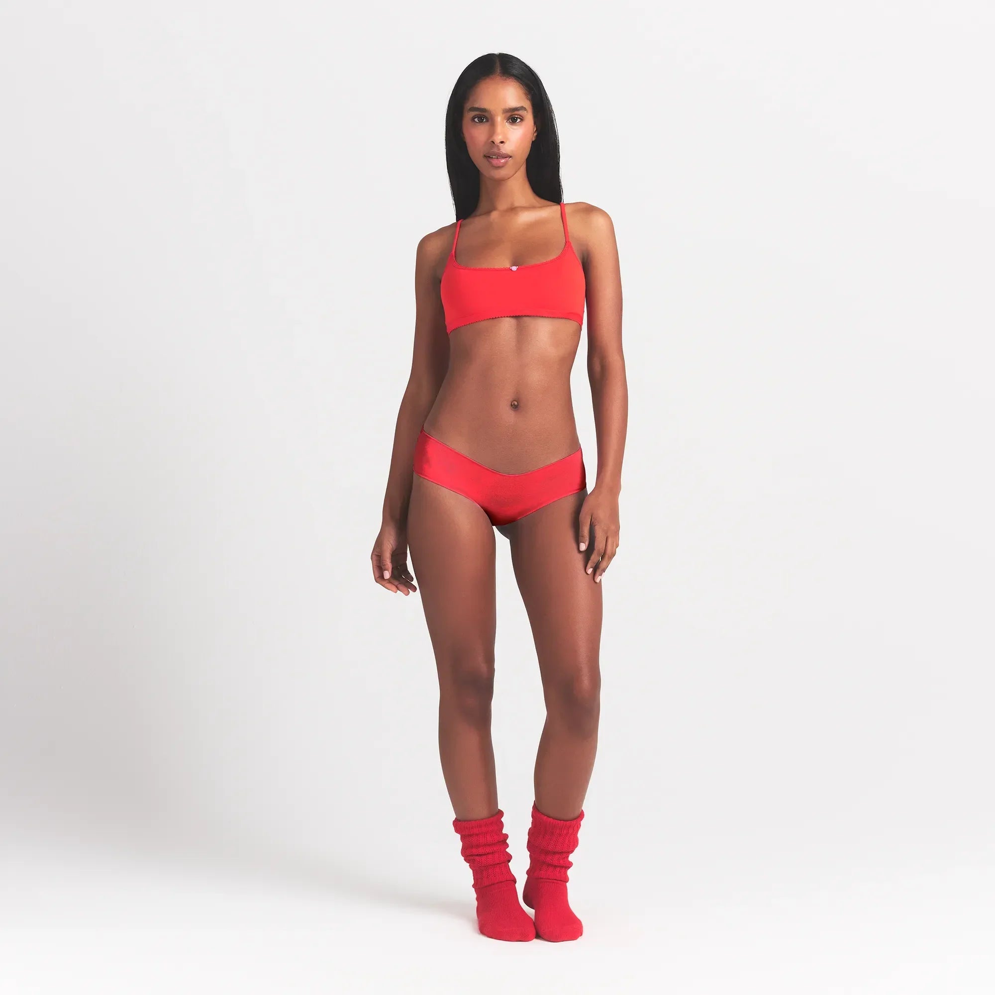 SKIMS LIGHTWEIGHT COTTON RUCHED BACK HIPSTER 10-PACK | CARNATION MULTI - Mind Türkiye