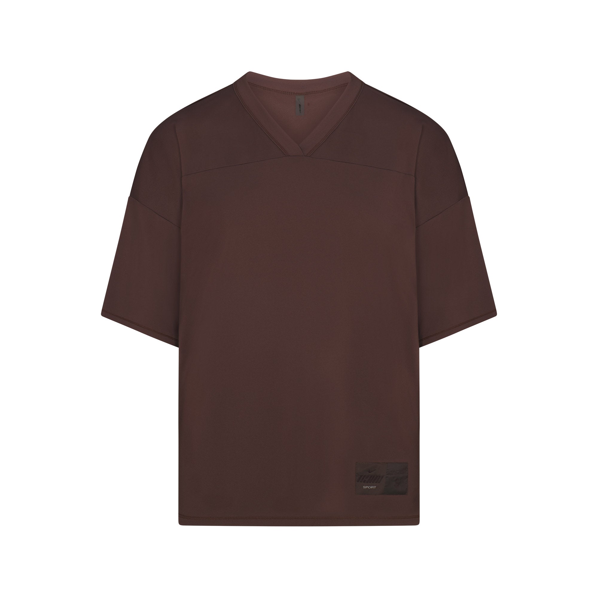 NikeSKIMS AIRY V-NECK OVERBedenD TOP | DARK SEPIA