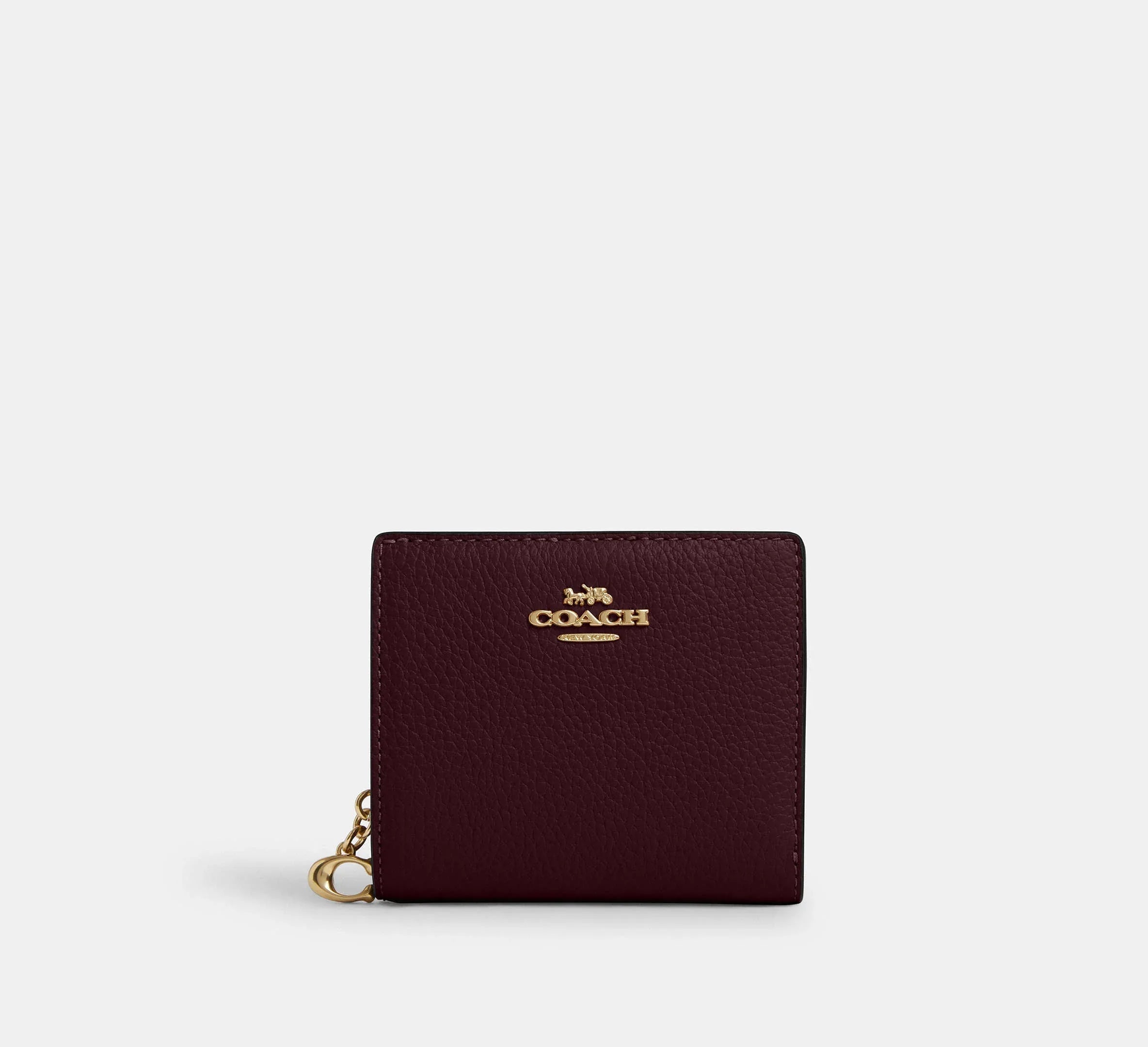 Coach Snap Wallet Gold/Merlot Deri - Mind Türkiye
