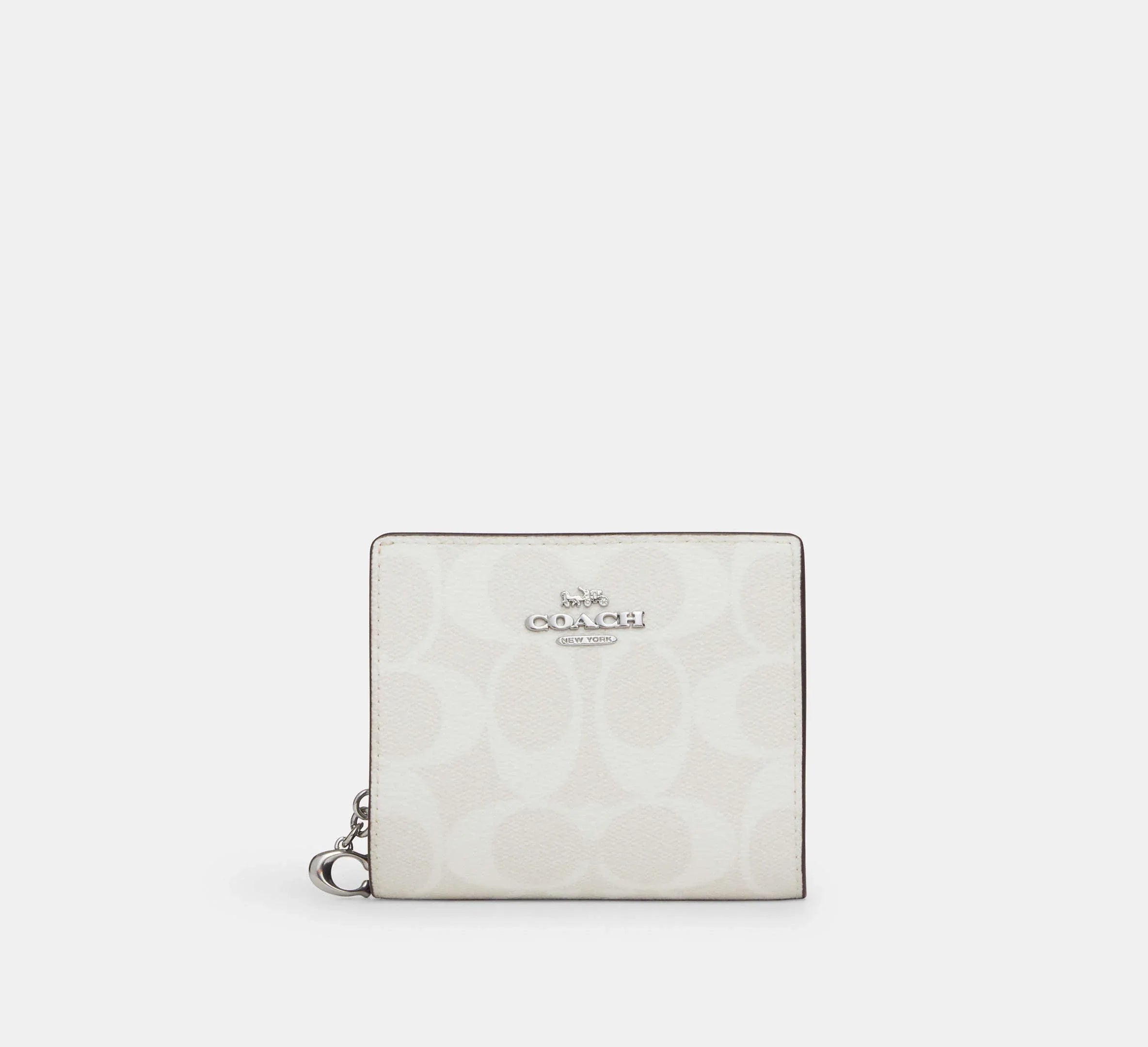 Coach Snap In Signature Wallet White/Chalk Deri - Mind Türkiye