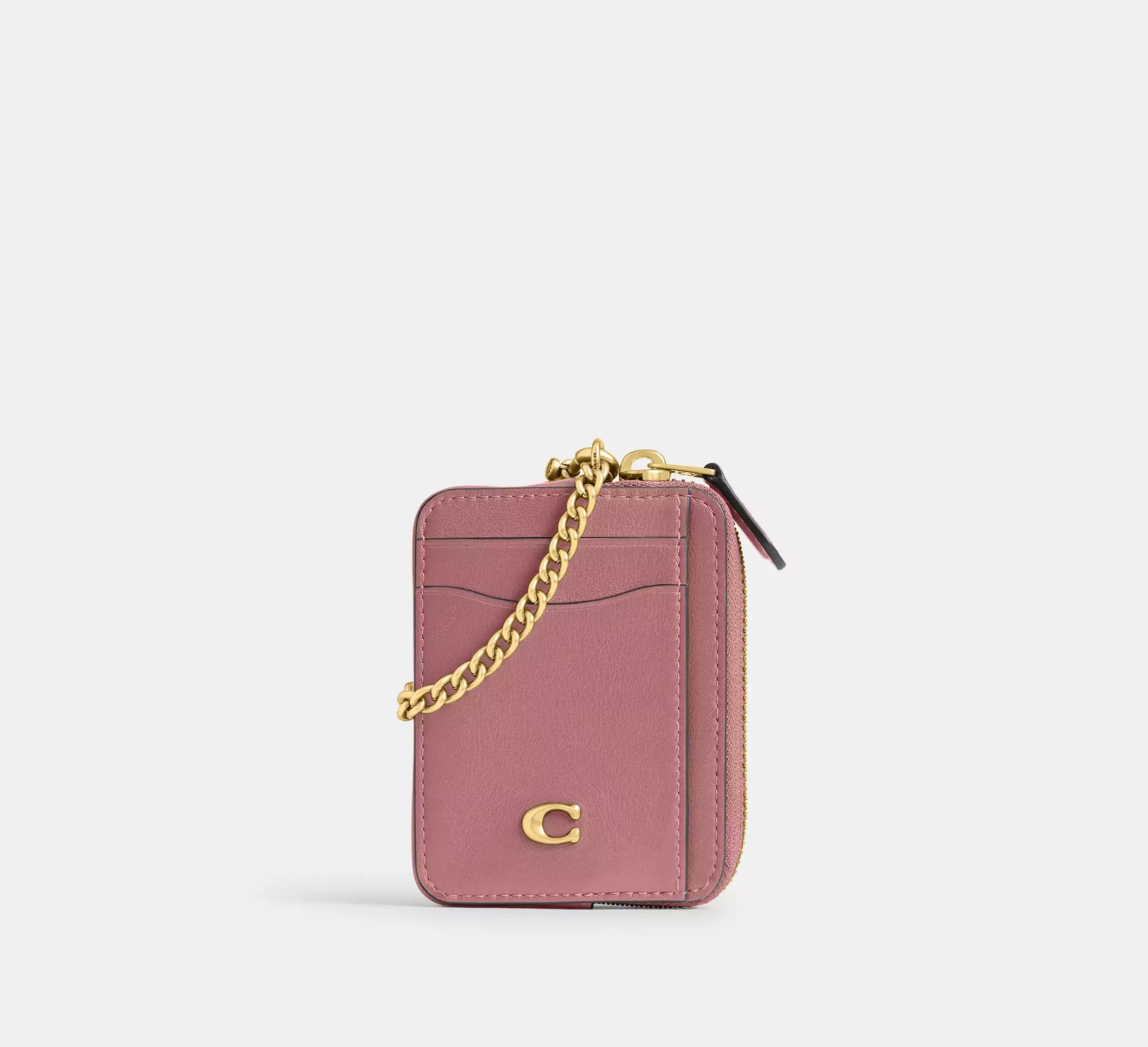 Coach Essential Chain Card Case – Brass/Peony - Mind Türkiye