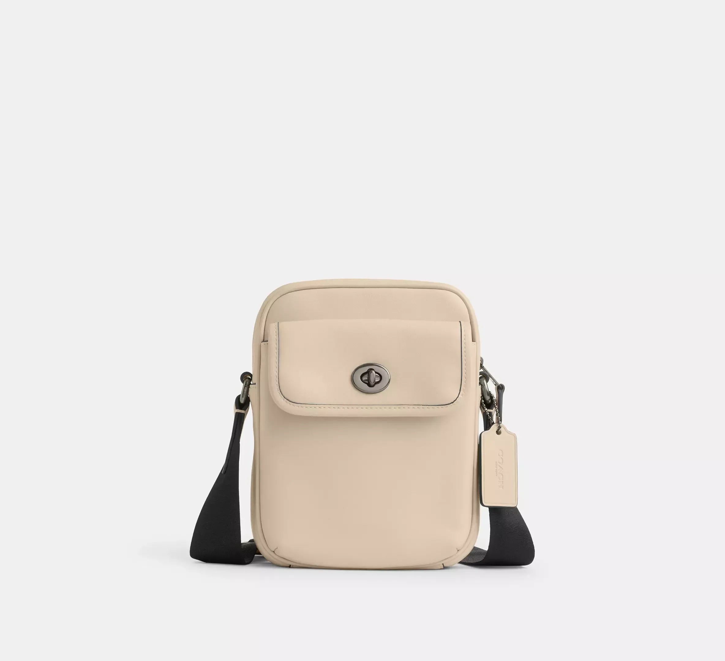 Coach Turnlock Crossbody Bag – Gunmetal/Ivory - Mind Türkiye
