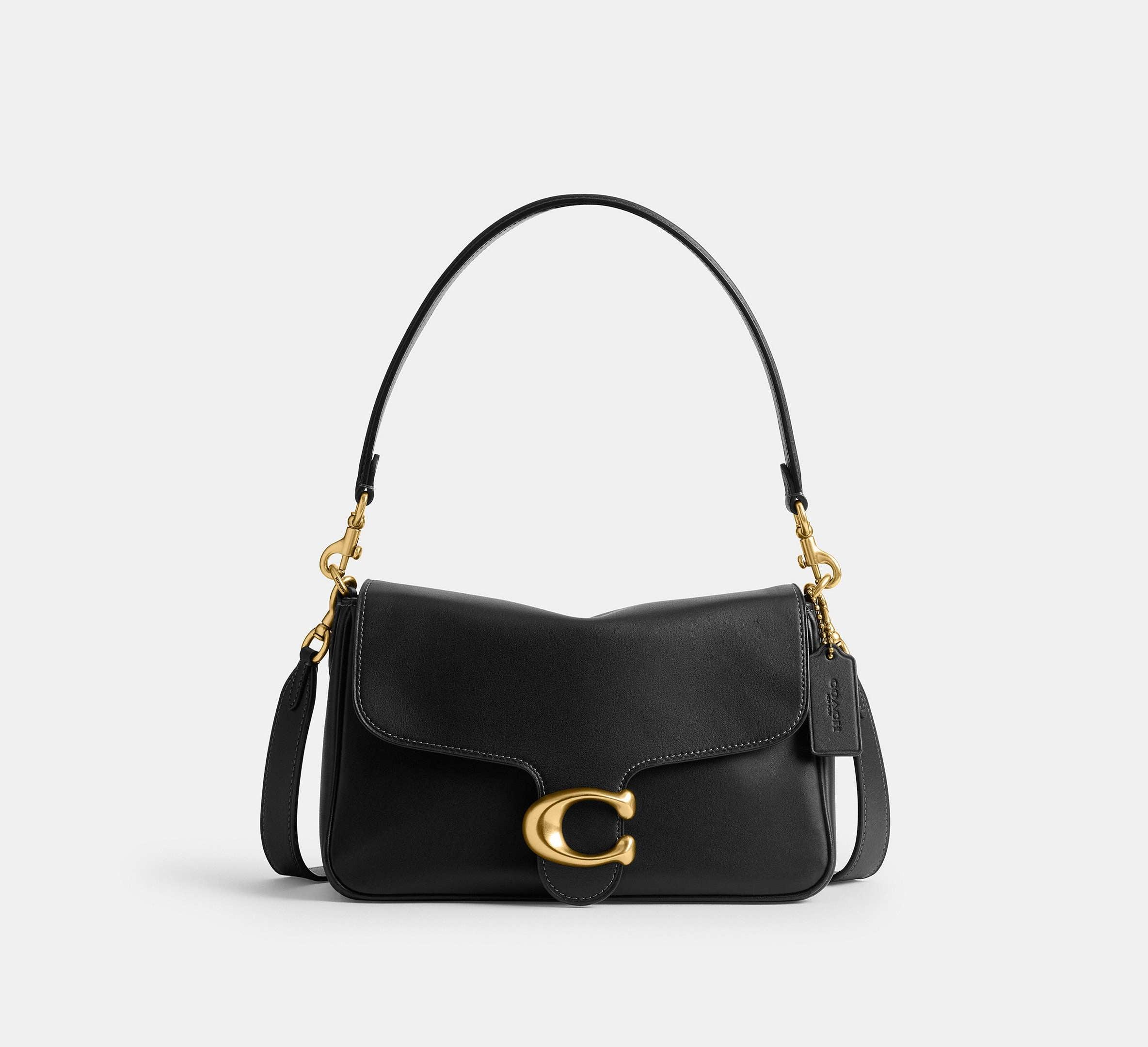 Coach Soft Tabby Shoulder Bag – Brass/Black - Mind Türkiye