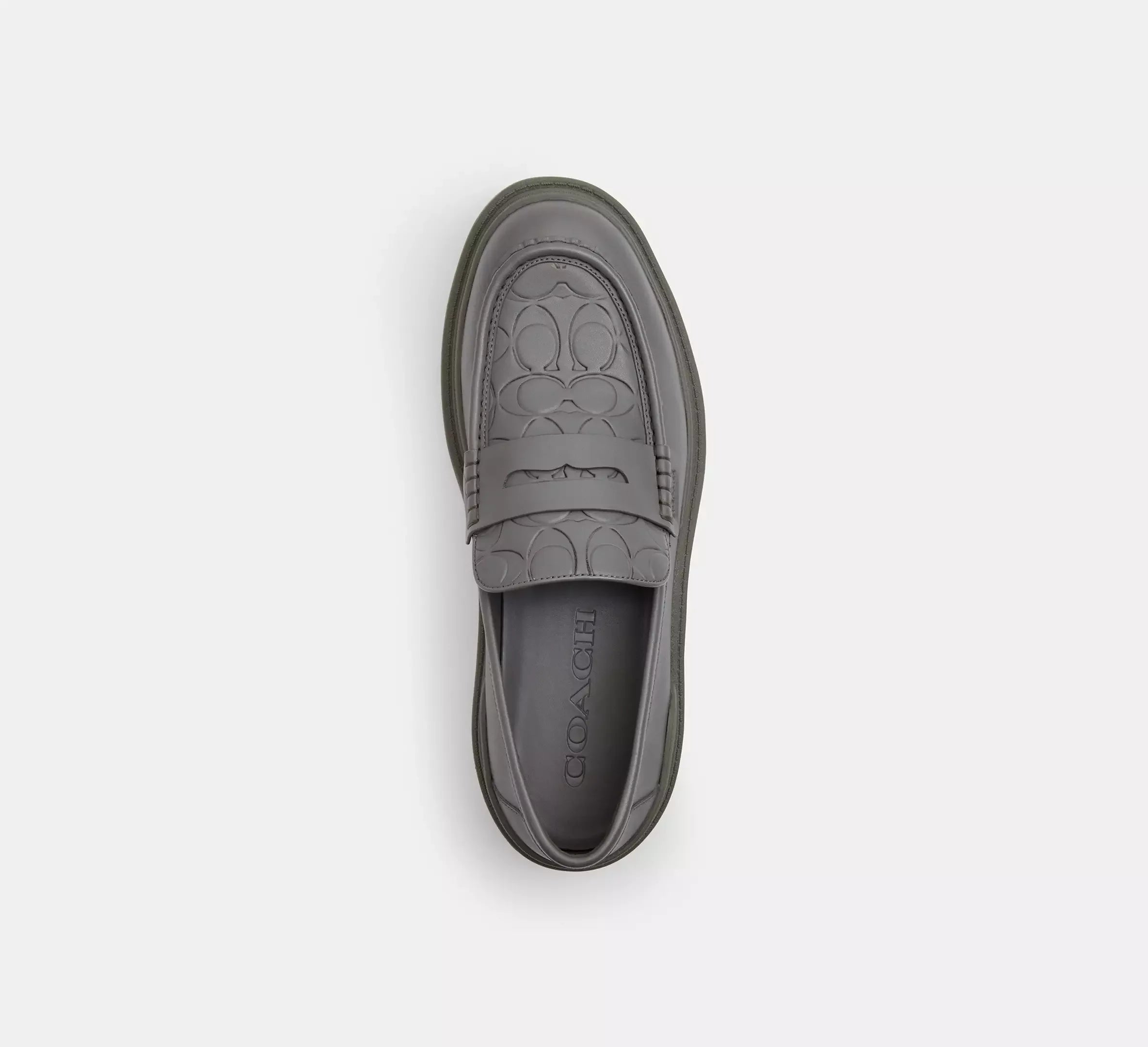 Coach Men’s Loafer With Signature Print – Charcoal - Mind Türkiye