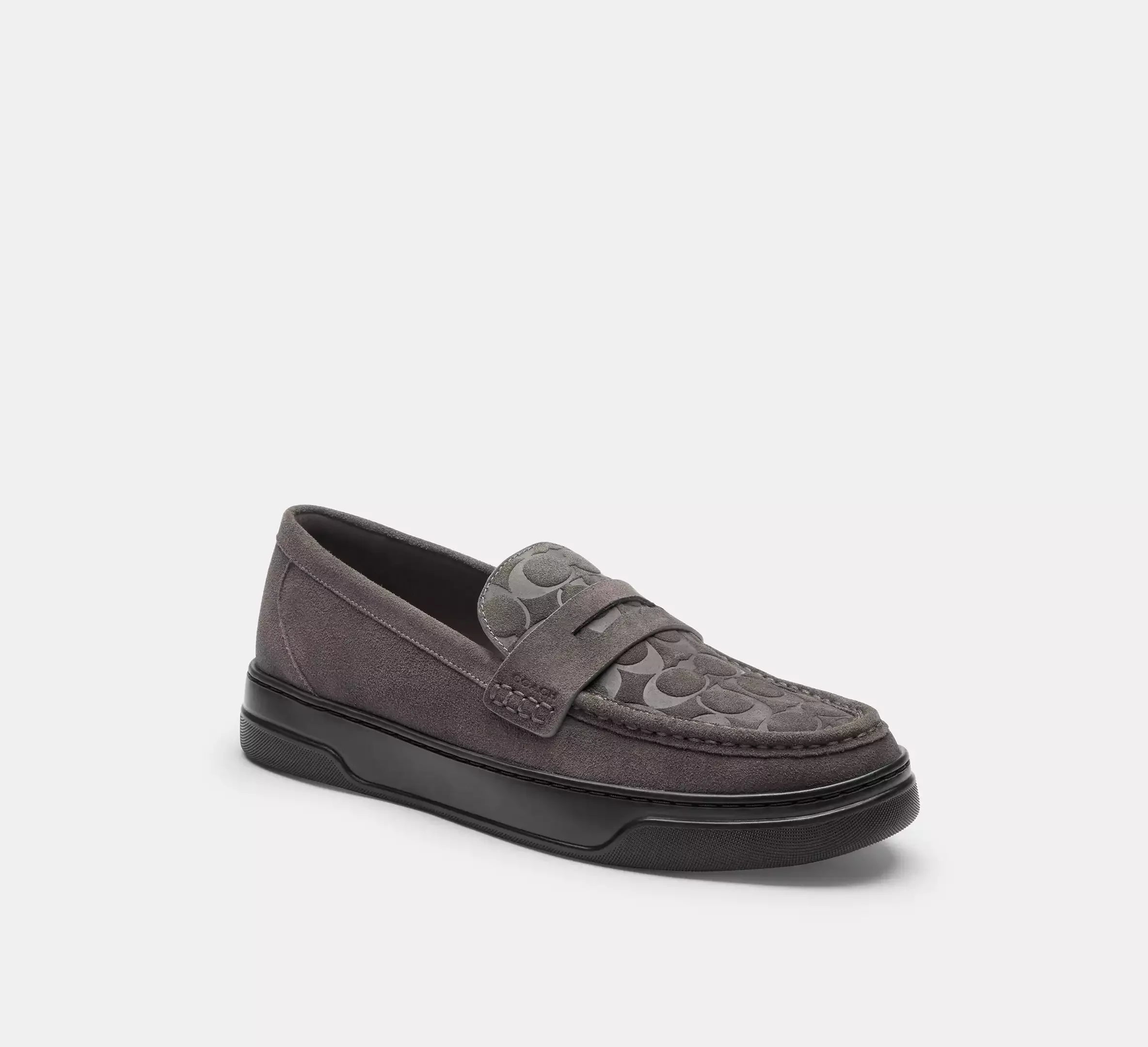 Coach Men’s Hybrid Loafer With Signature Print – Charcoal - Mind Türkiye