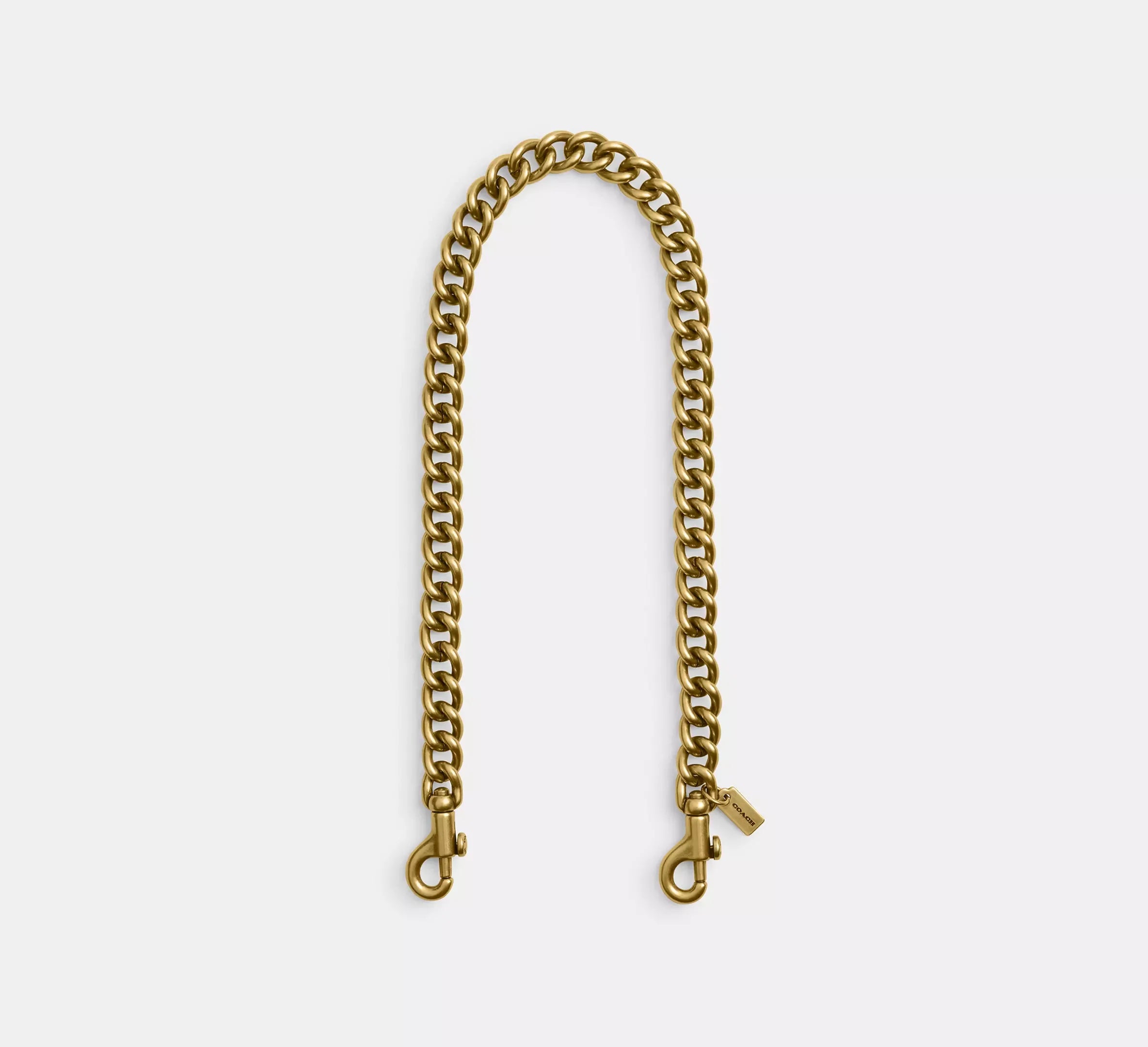 Coach Short Chunky Curb Chain Strap – Brass - Mind Türkiye