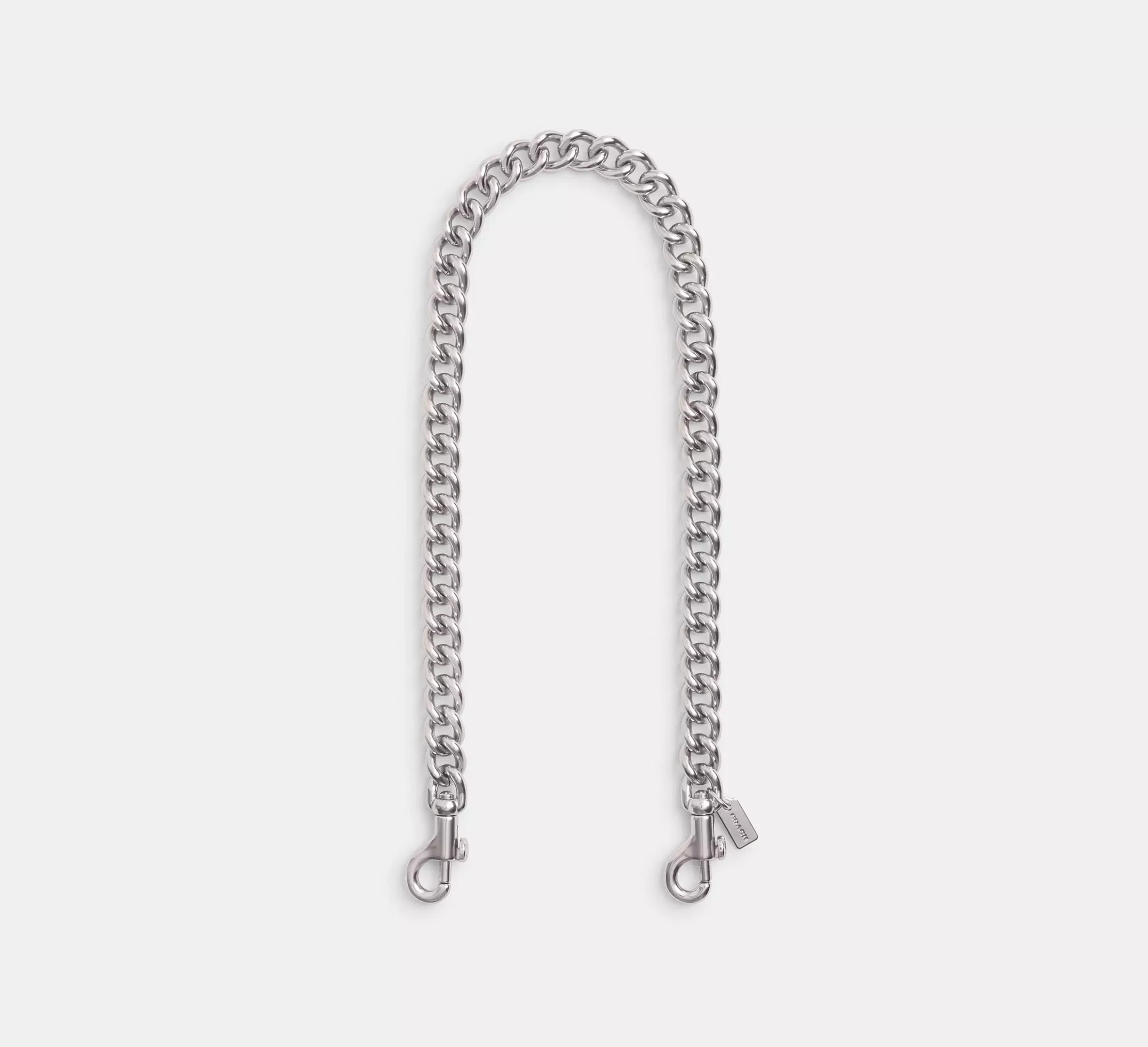 Coach Short Chunky Curb Chain Strap – Silver - Mind Türkiye
