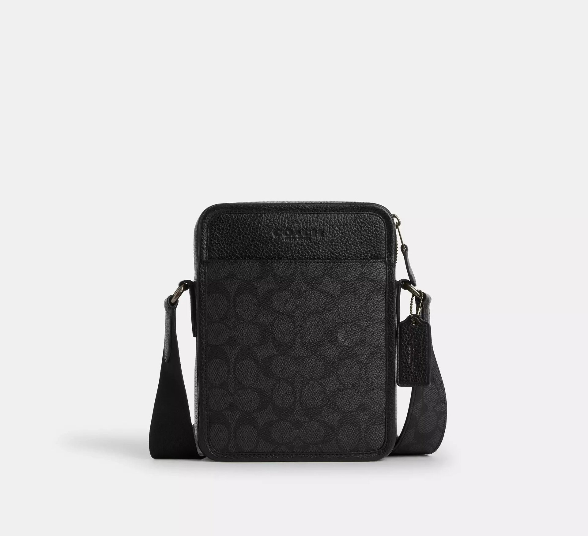 Coach Sullivan Crossbody Bag In Signature – Gunmetal/Charcoal/Black - Mind Türkiye