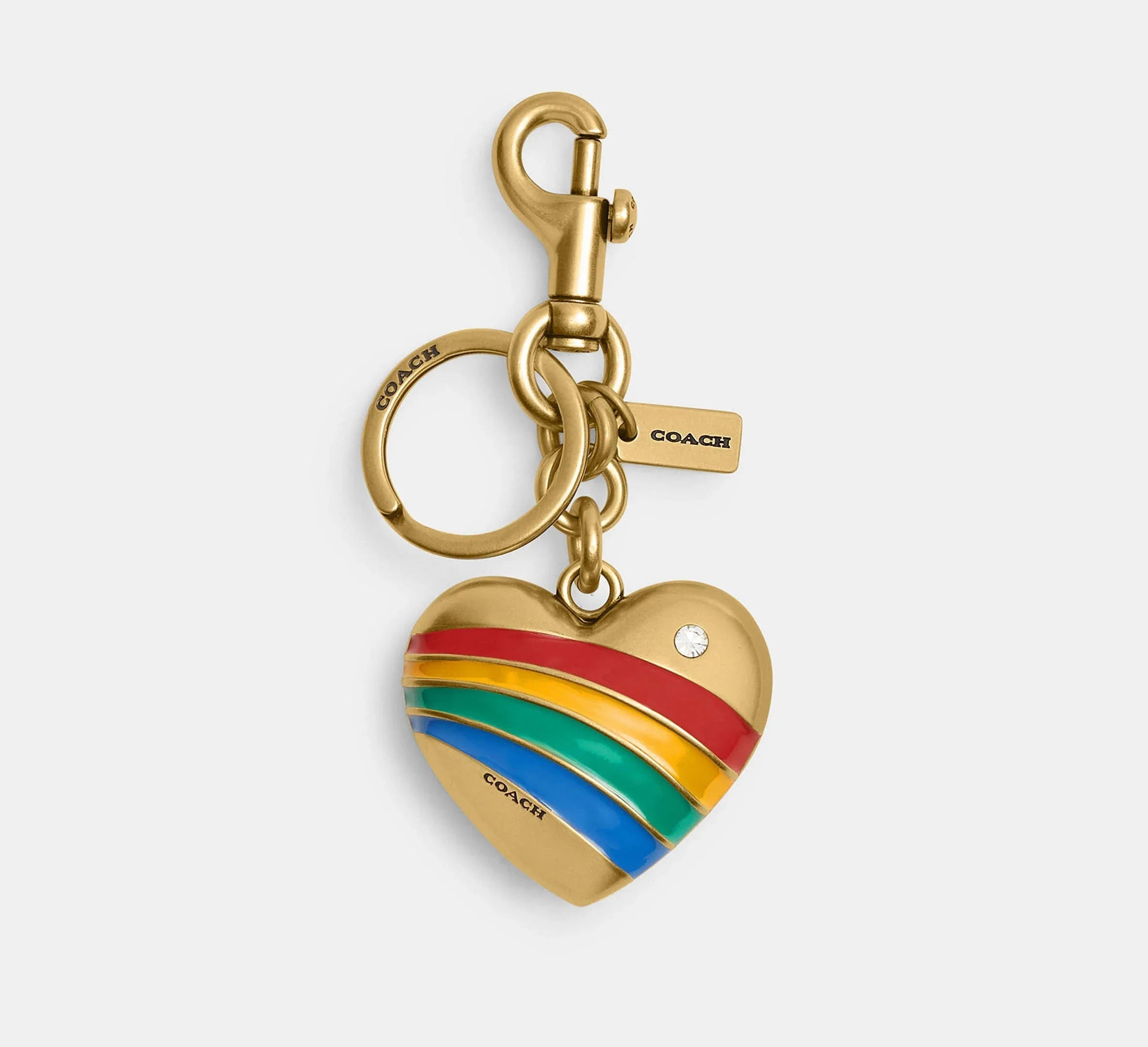 Coach Heart Bag Charm – Gold/Multi - Mind Türkiye