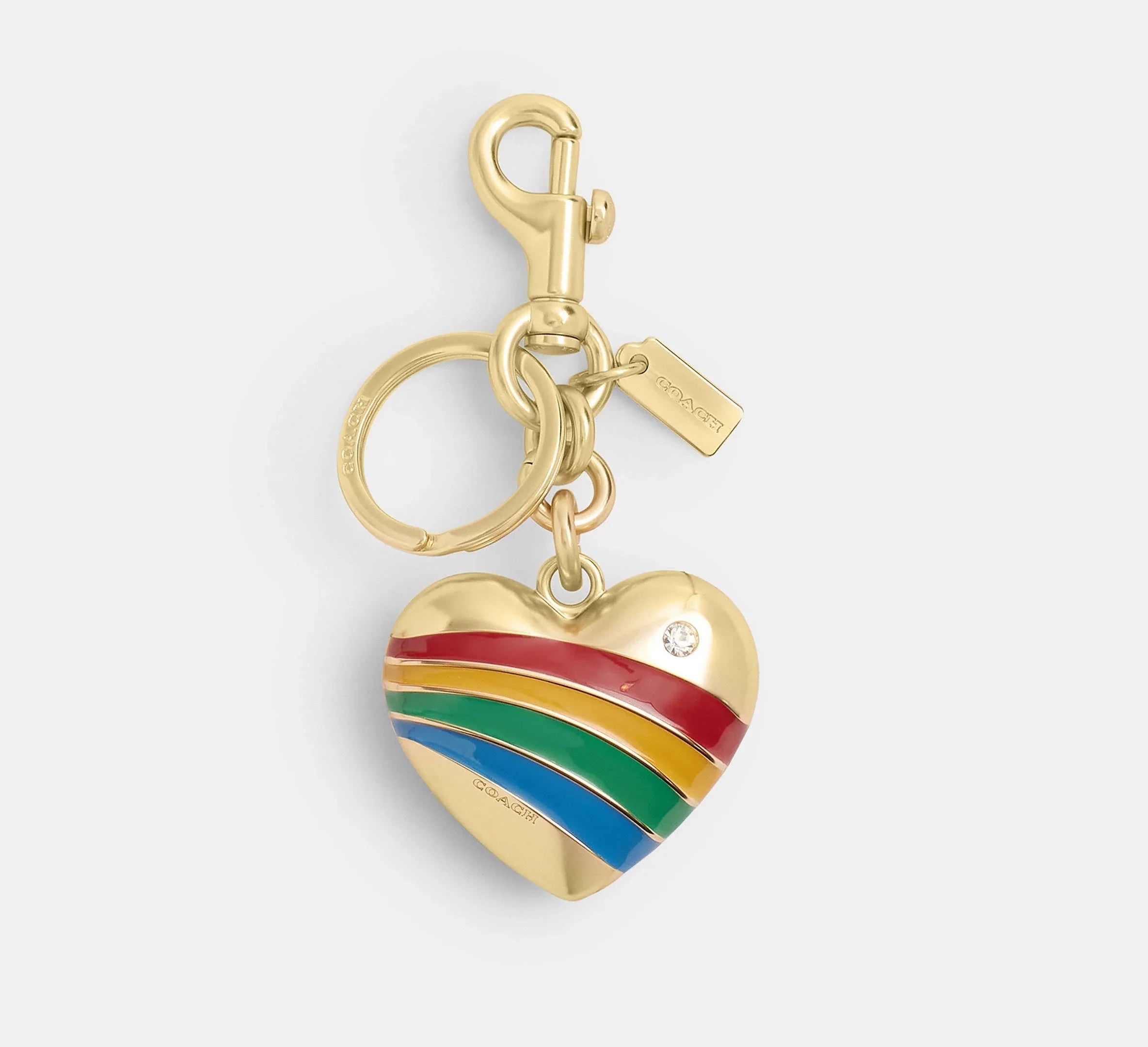 Coach Heart Bag Charm – Gold/Multi - Mind Türkiye