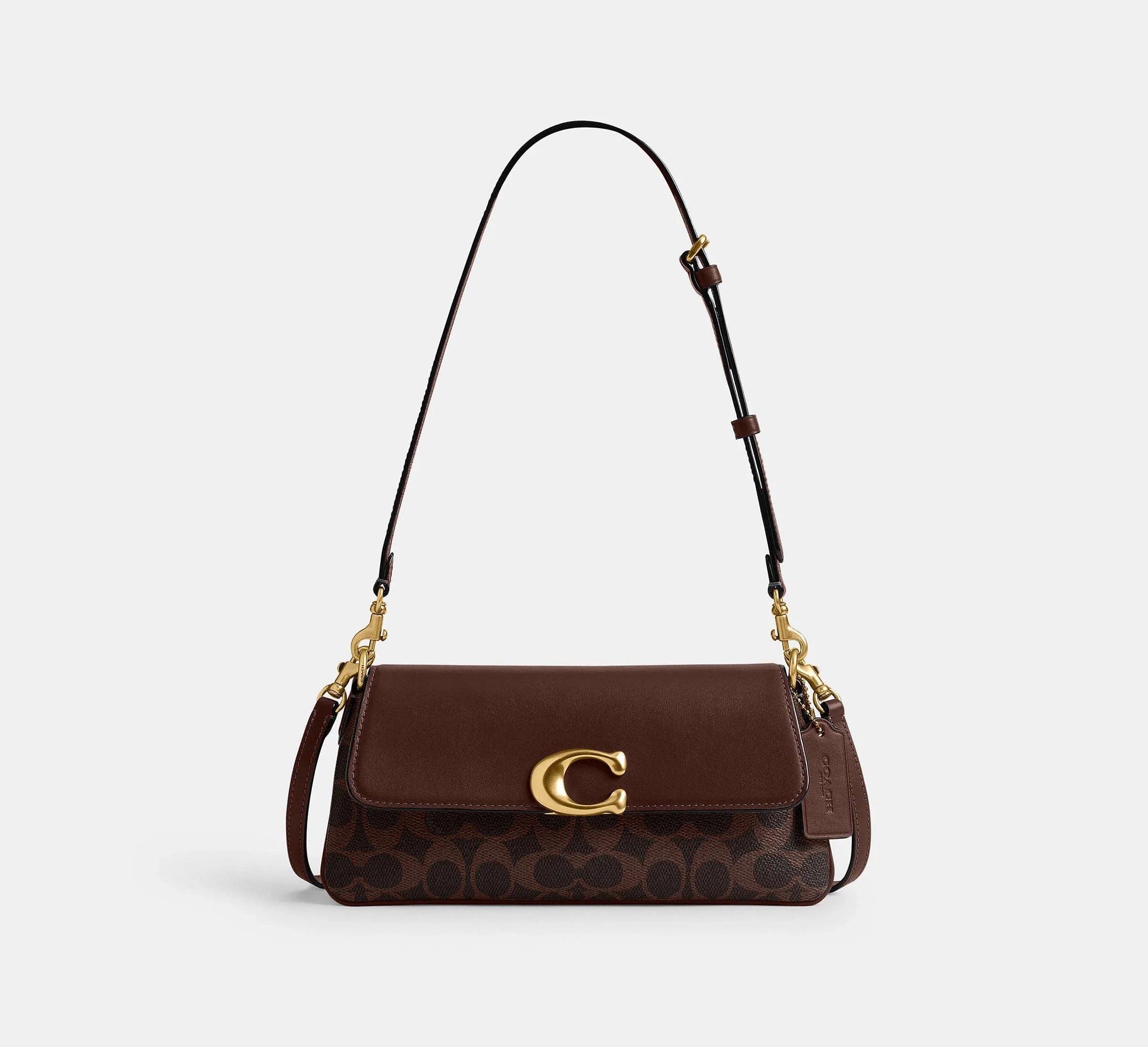 Coach Jet Shoulder Bag In Signature – Coated Canvas/Brass/Maple - Mind Türkiye