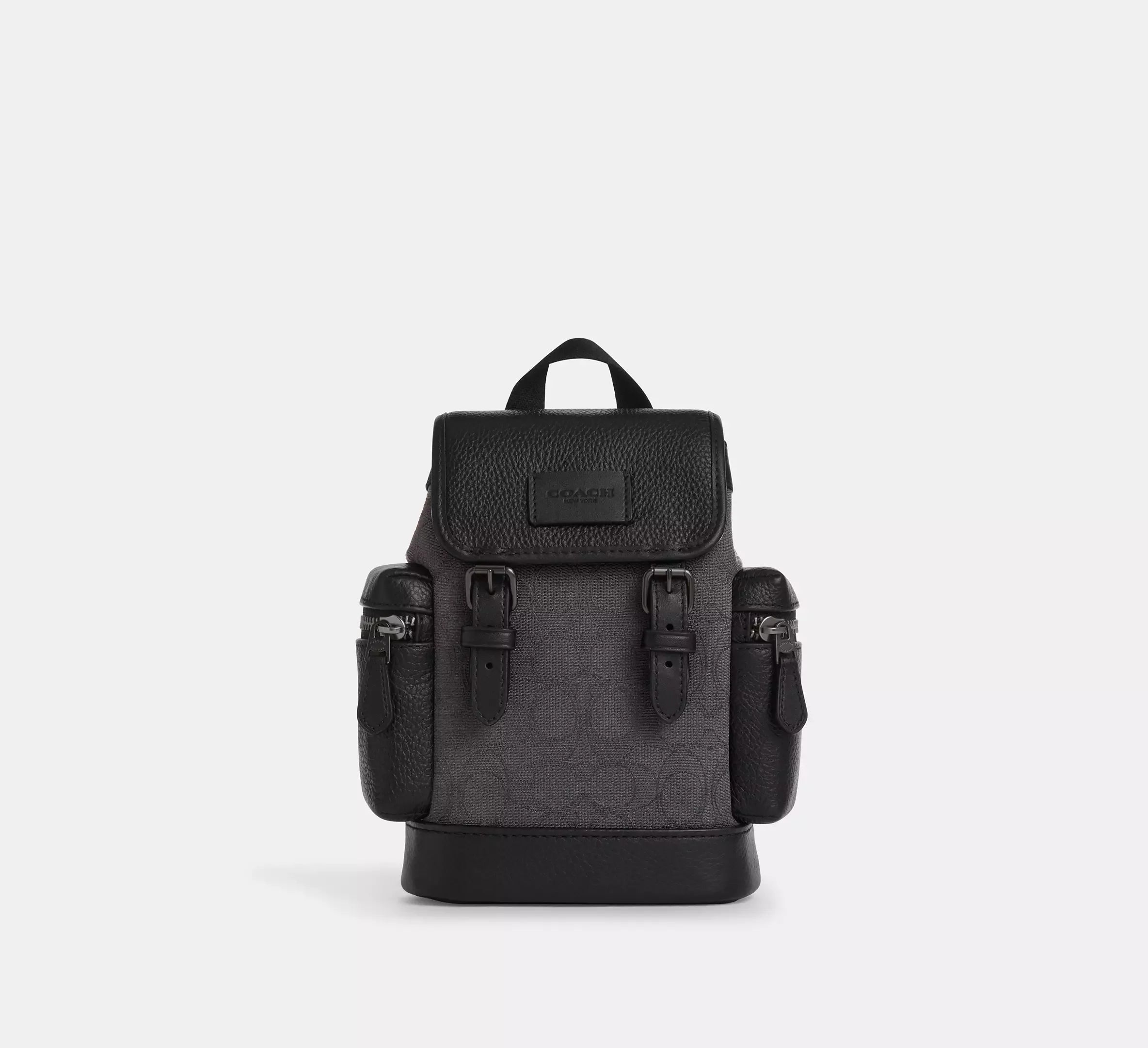 Coach Sprint Sling Pack In Signature Jacquard – Black Copper/Black - Mind Türkiye