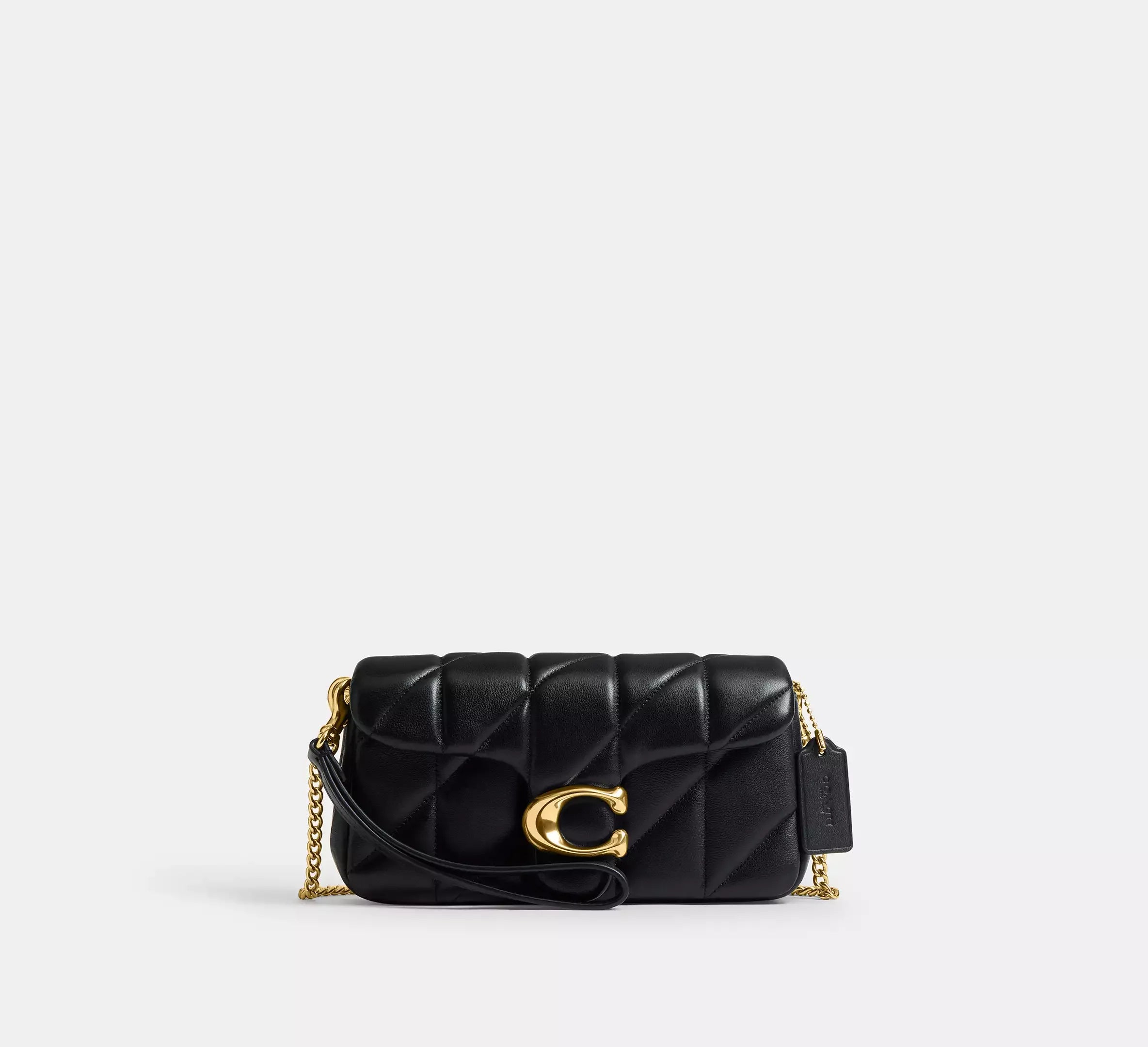 Coach Tabby Chain Crossbody Bag 19 With Quilting – Brass/Black - Mind Türkiye