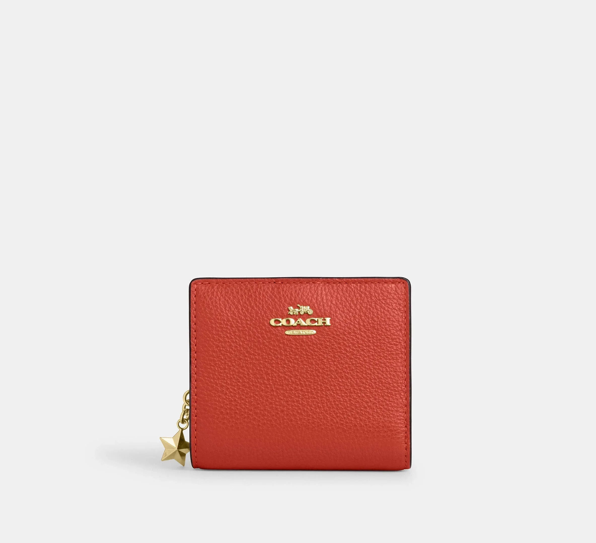 Coach Snap Wallet With Charm – Gold/Mango - Mind Türkiye