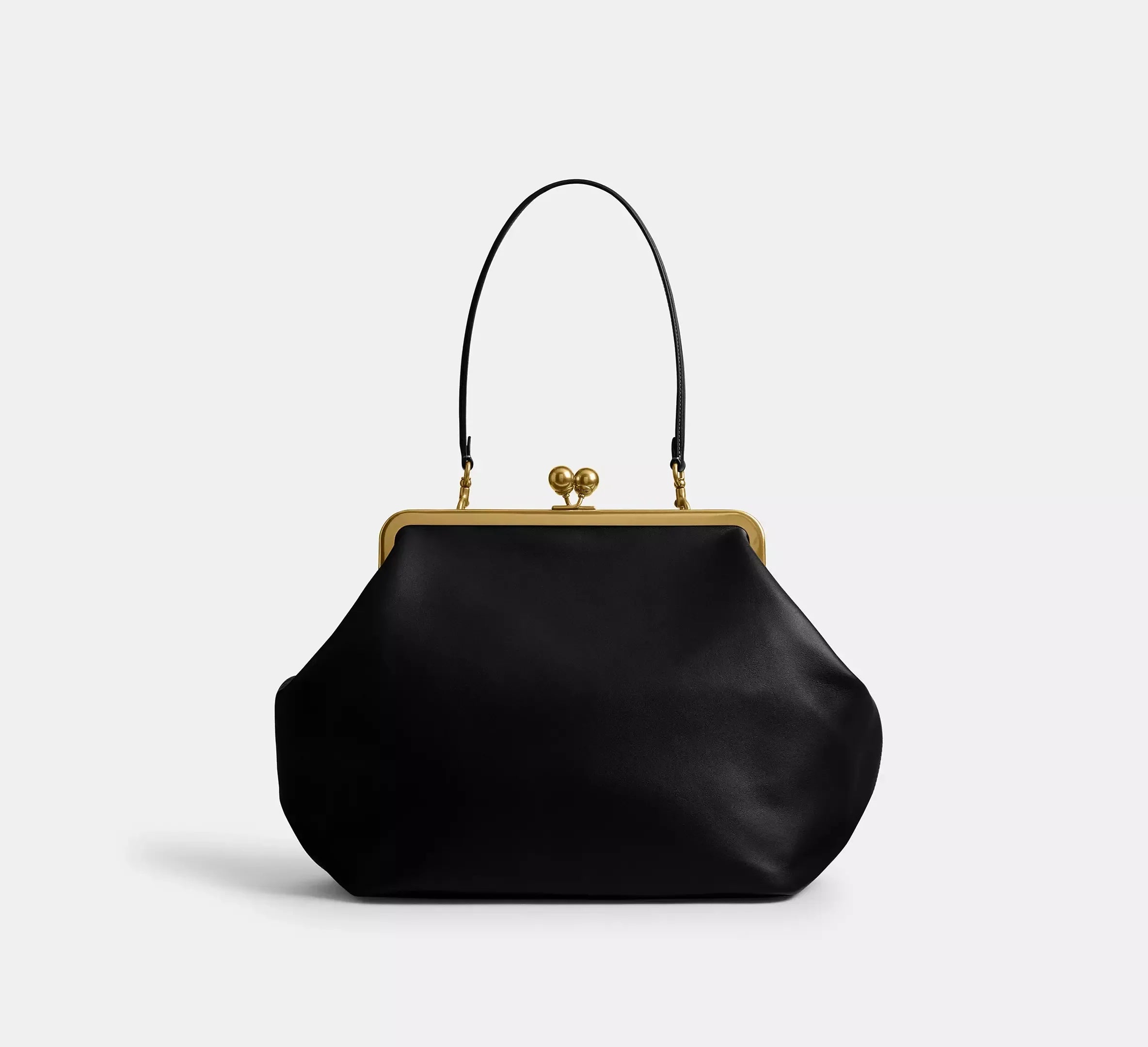 Coach Large Kisslock Frame Bag SEZON – Brass/Black - Mind Türkiye