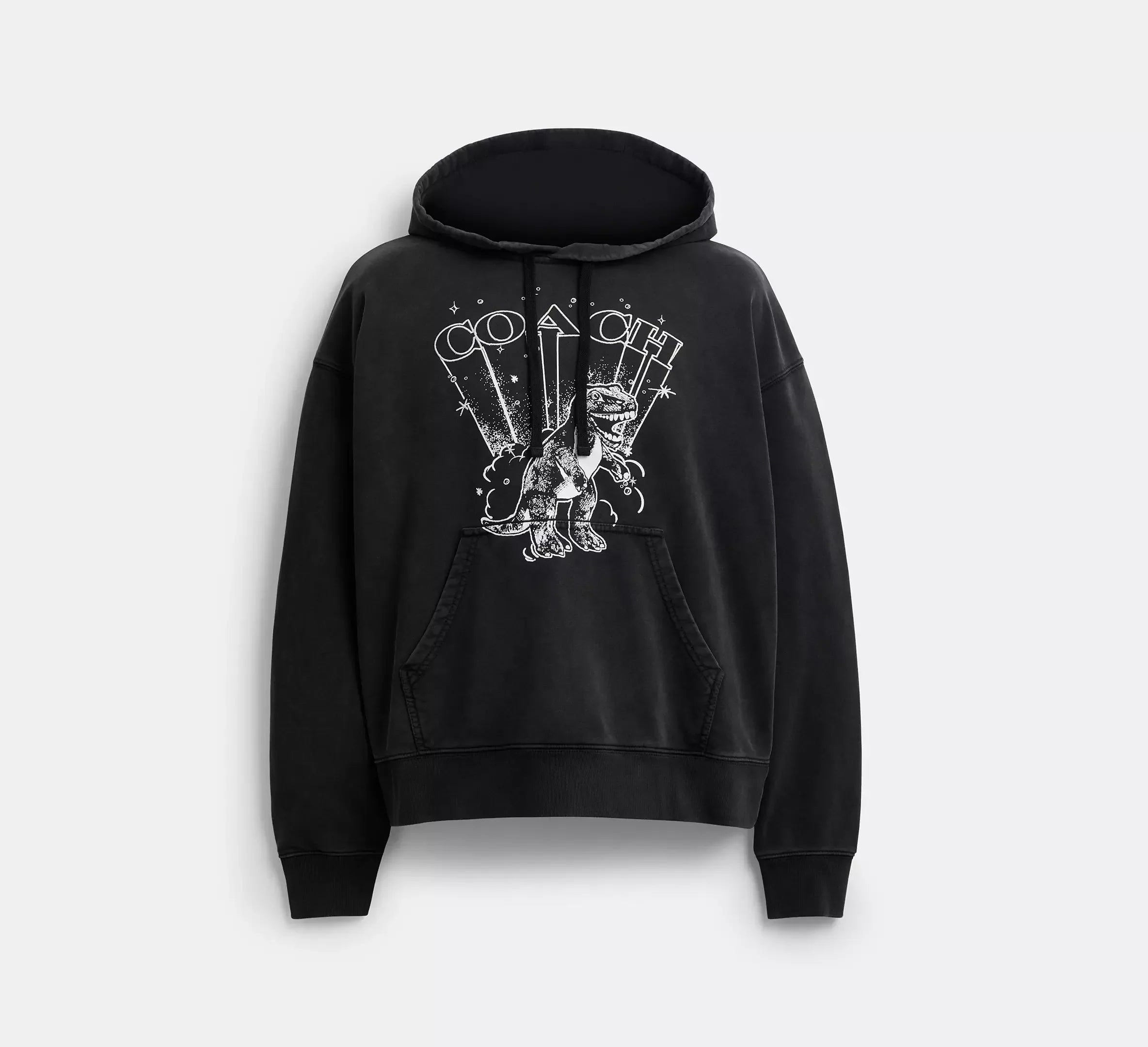 Coach T-Rex Hoodie – Washed Black - Mind Türkiye