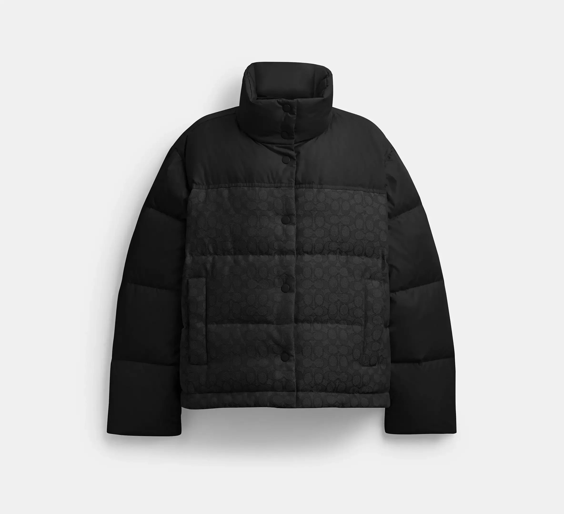 Coach Signature Down Jacket – Black - Mind Türkiye