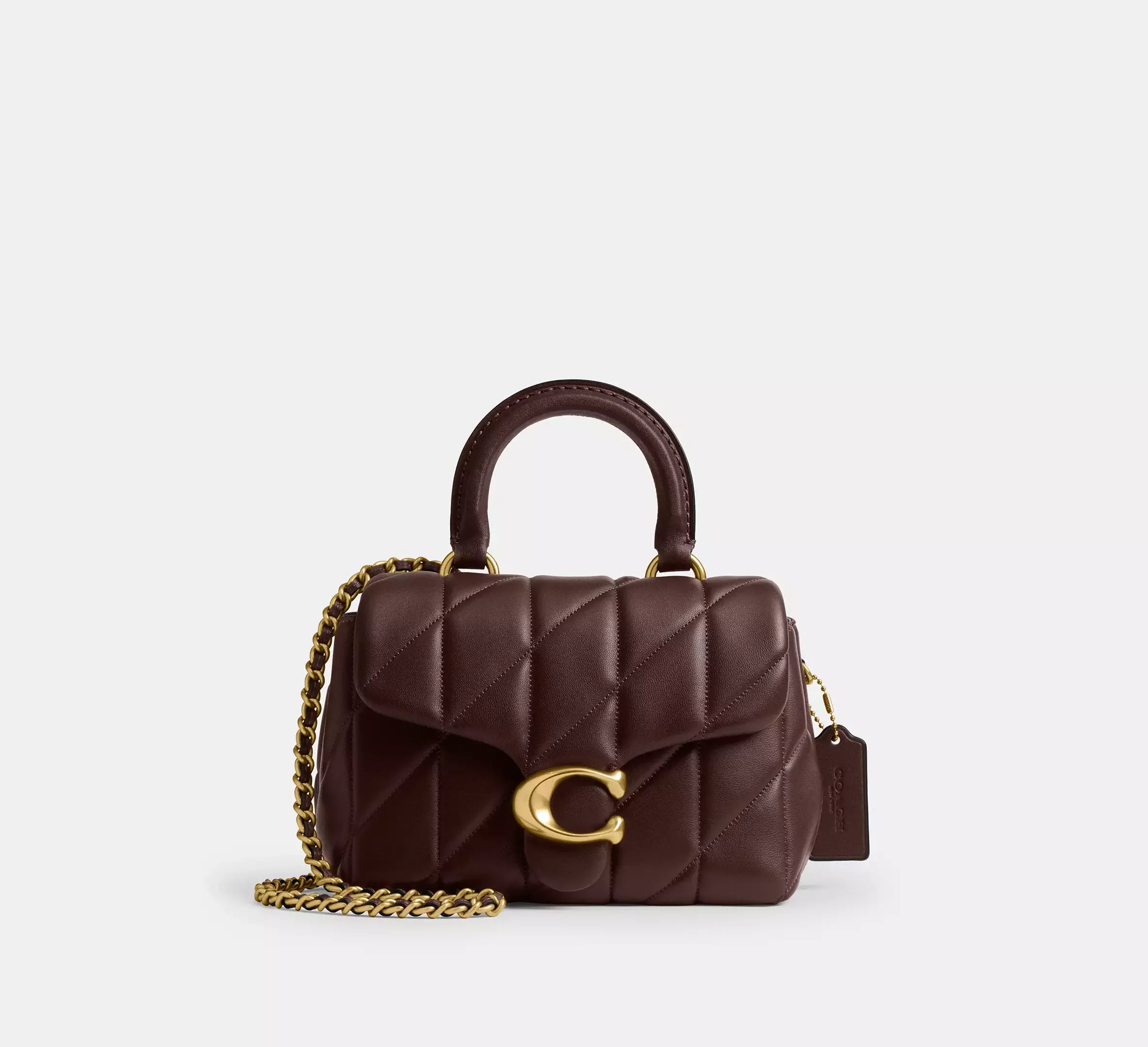 Coach Tabby Top Handle Bag With Quilting – Brass/Maple - Mind Türkiye