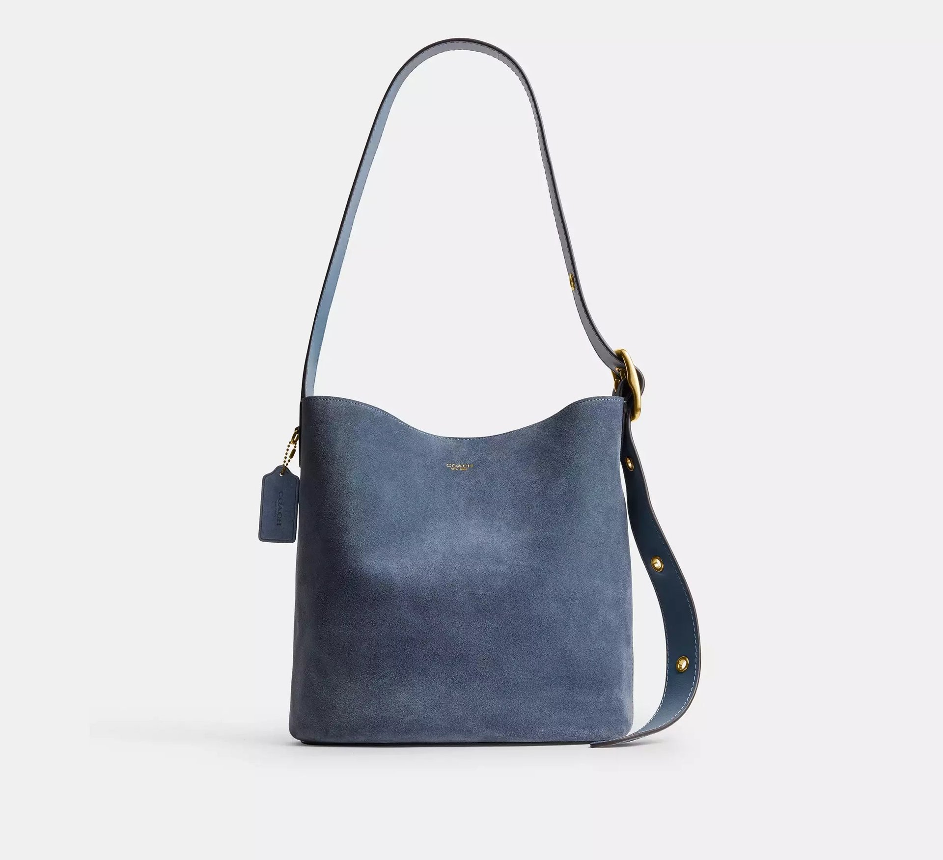Coach Bleecker Bucket Bag – Brass/Light Denim - Mind Türkiye