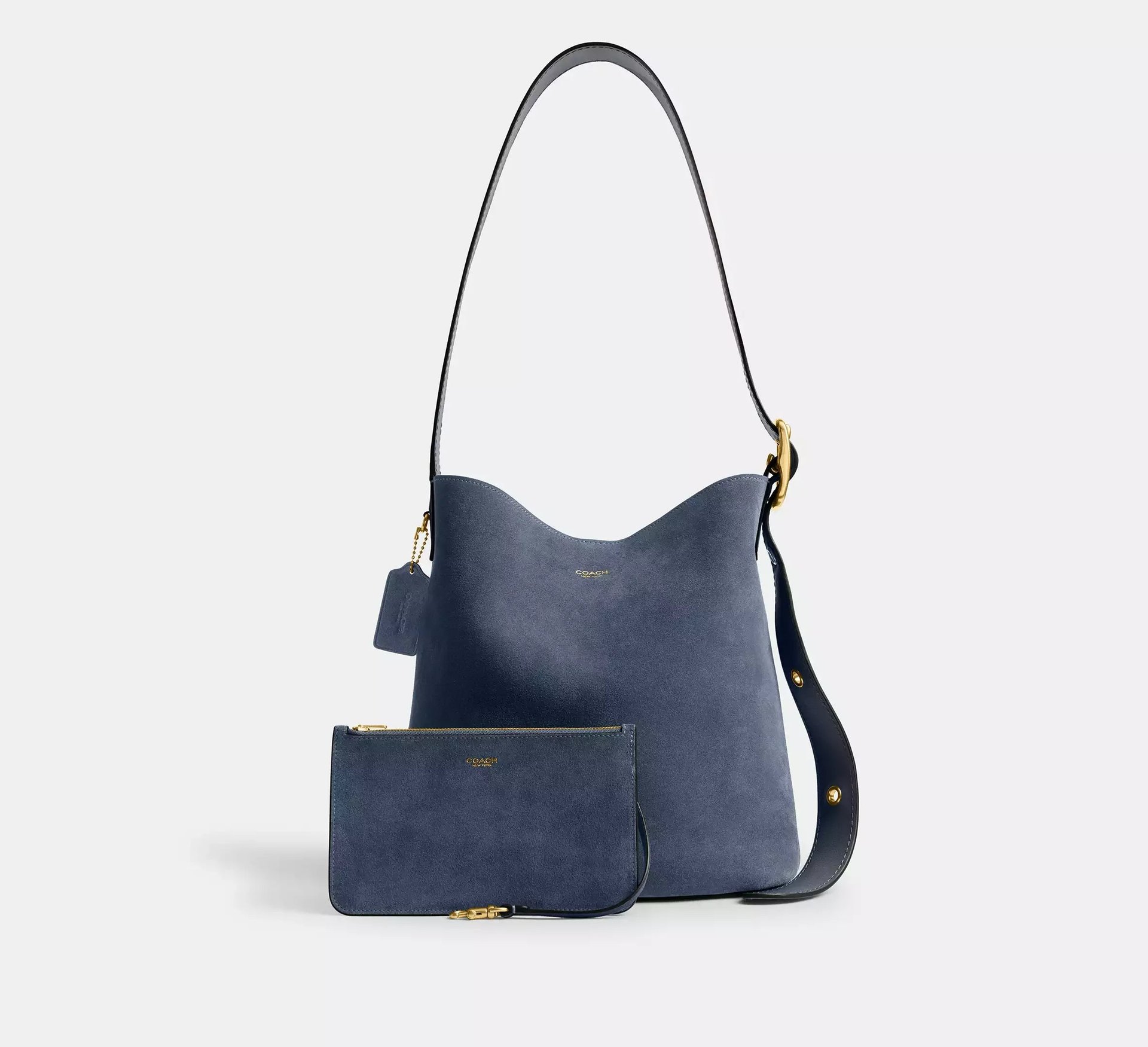 Coach Bleecker Bucket Bag – Brass/Light Denim - Mind Türkiye