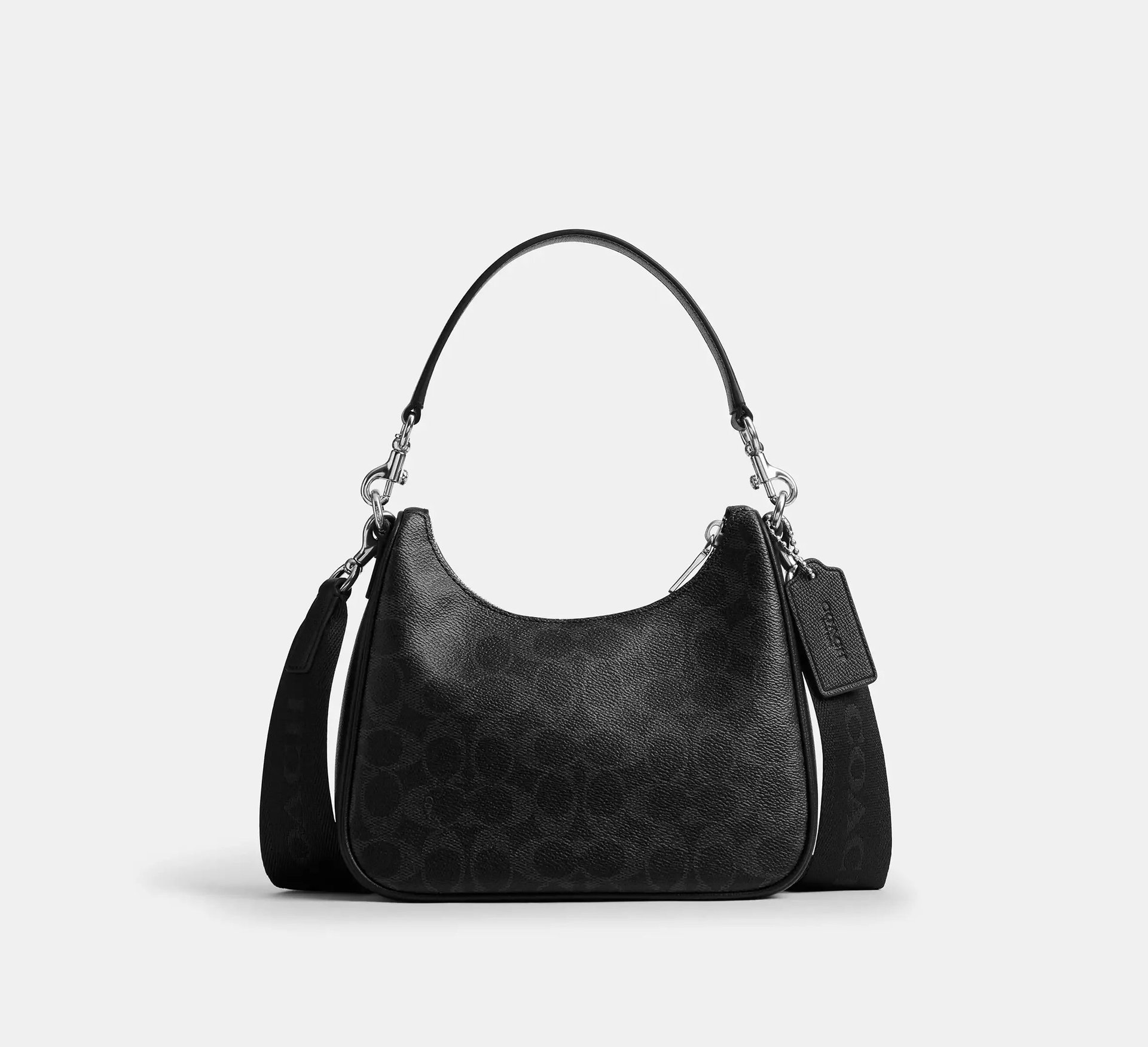Coach Nolan Hobo Bag In Signature – Black Signature - Mind Türkiye