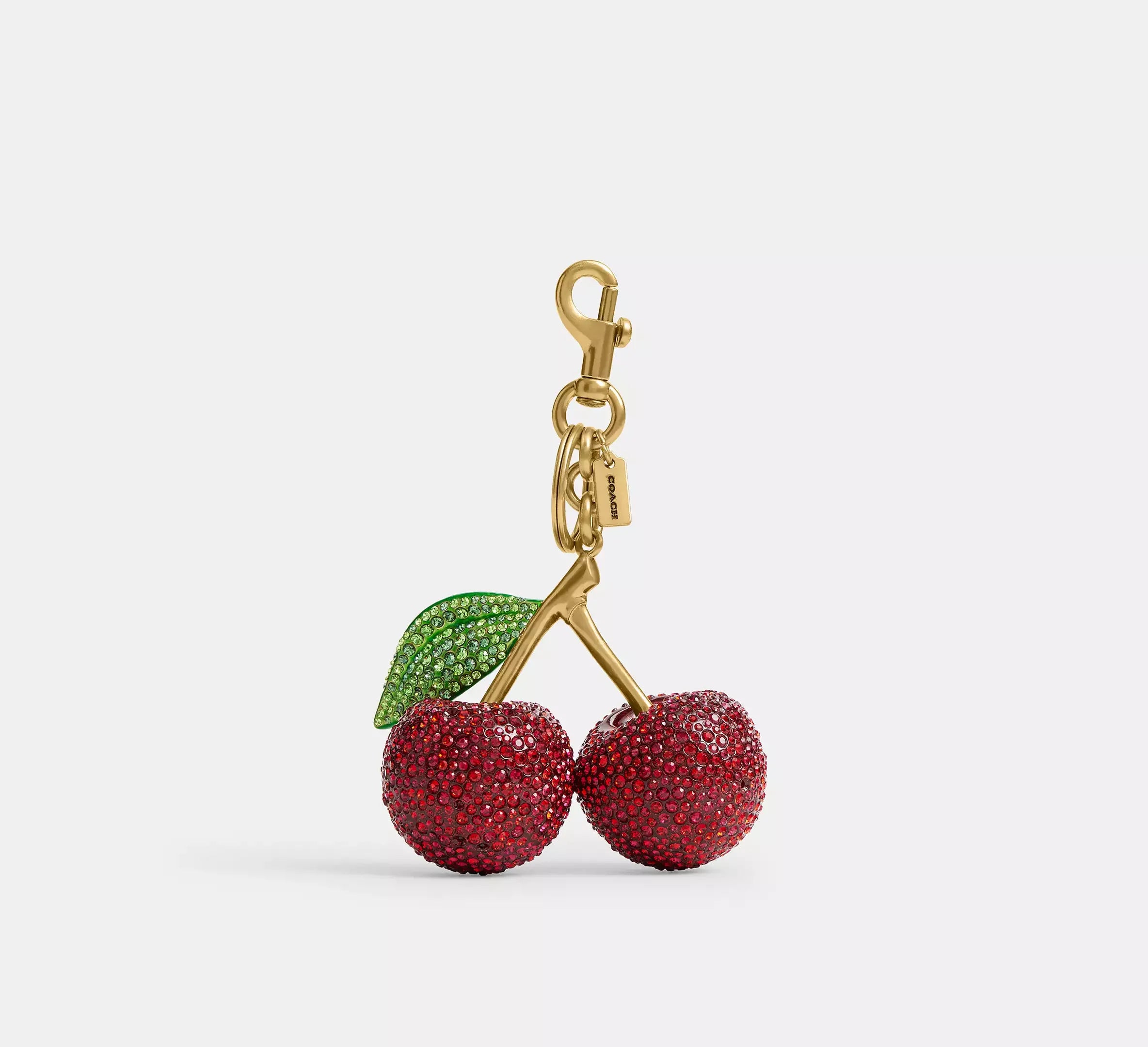 Coach Large Crystal Cherry Bag Charm – Brass/Red - Mind Türkiye