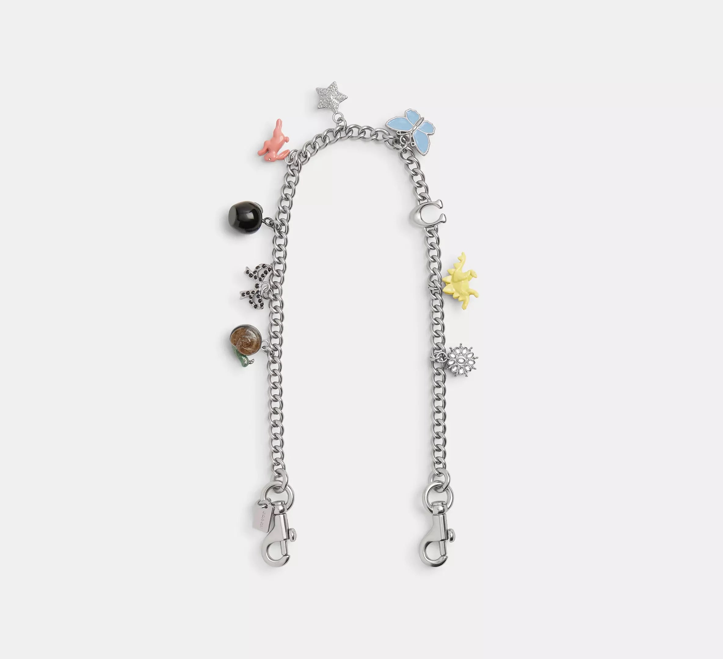 Coach Chain Strap With Charms – Silver/Multi - Mind Türkiye
