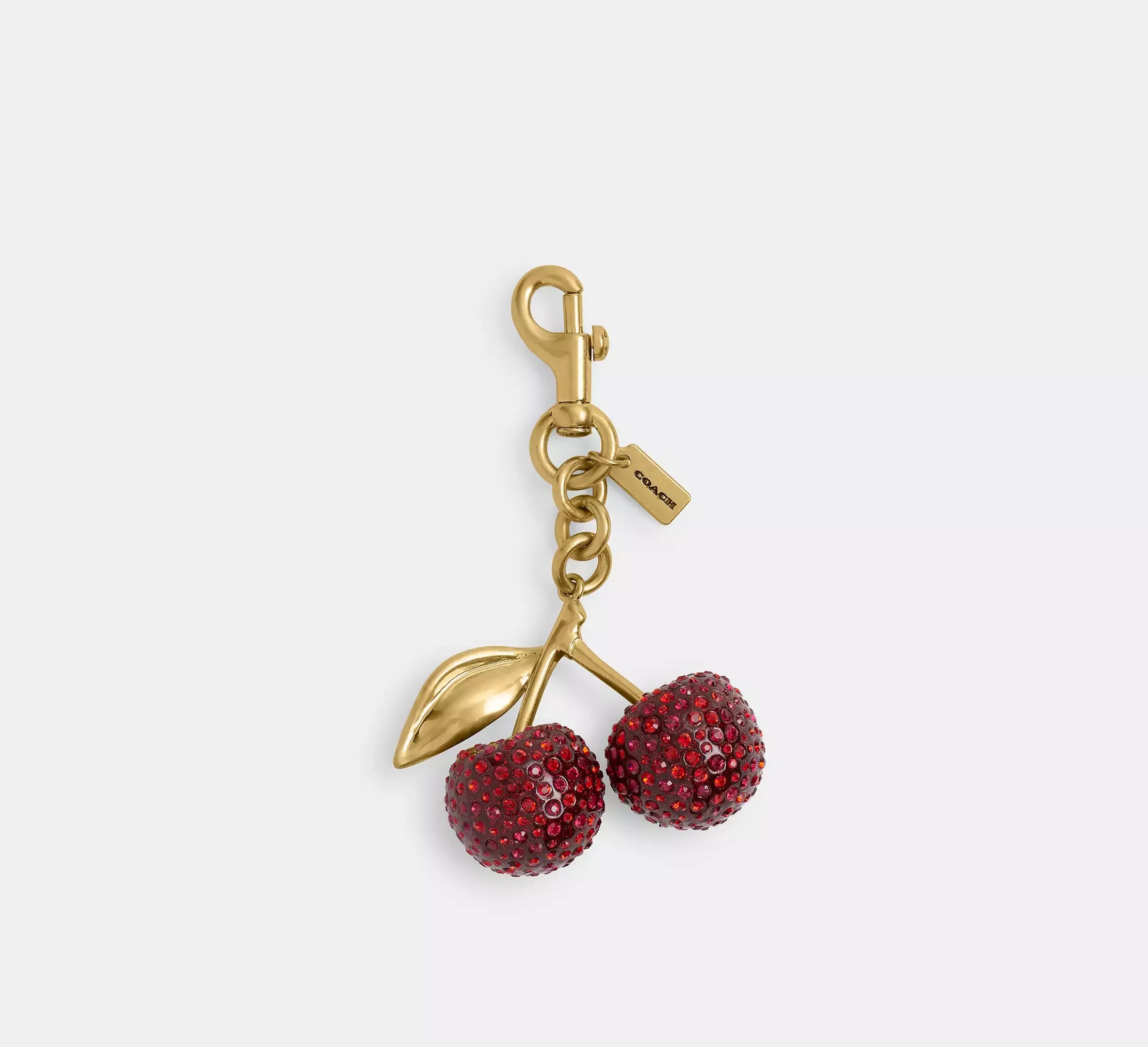 Coach Crystal Cherry Bag Charm – Brass/Red - Mind Türkiye