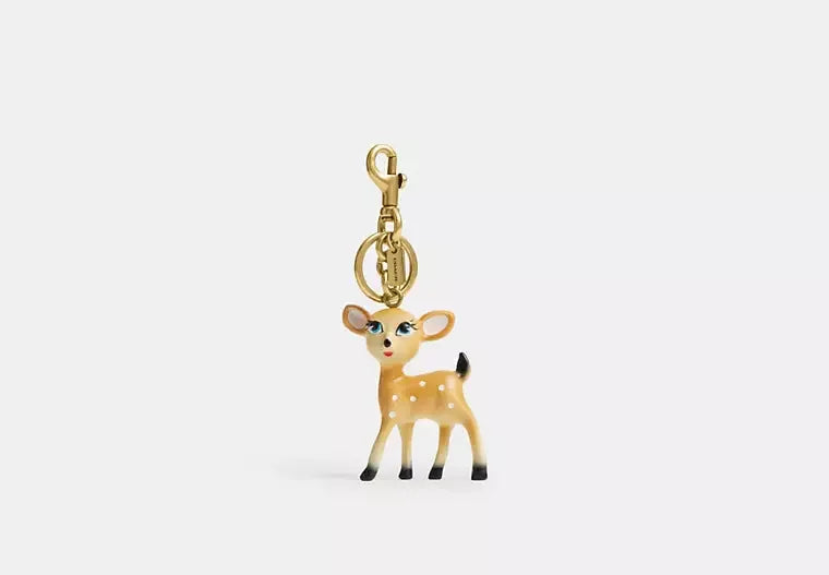 Coach Deer Bag Charm – Brass/Tan - Mind Türkiye