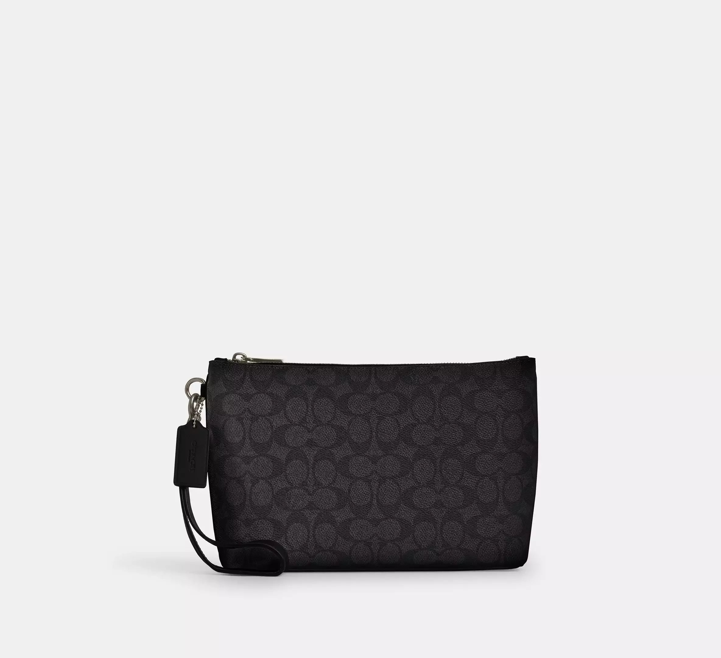 Coach Pouch In Signature – Gunmetal/Charcoal/Black - Mind Türkiye