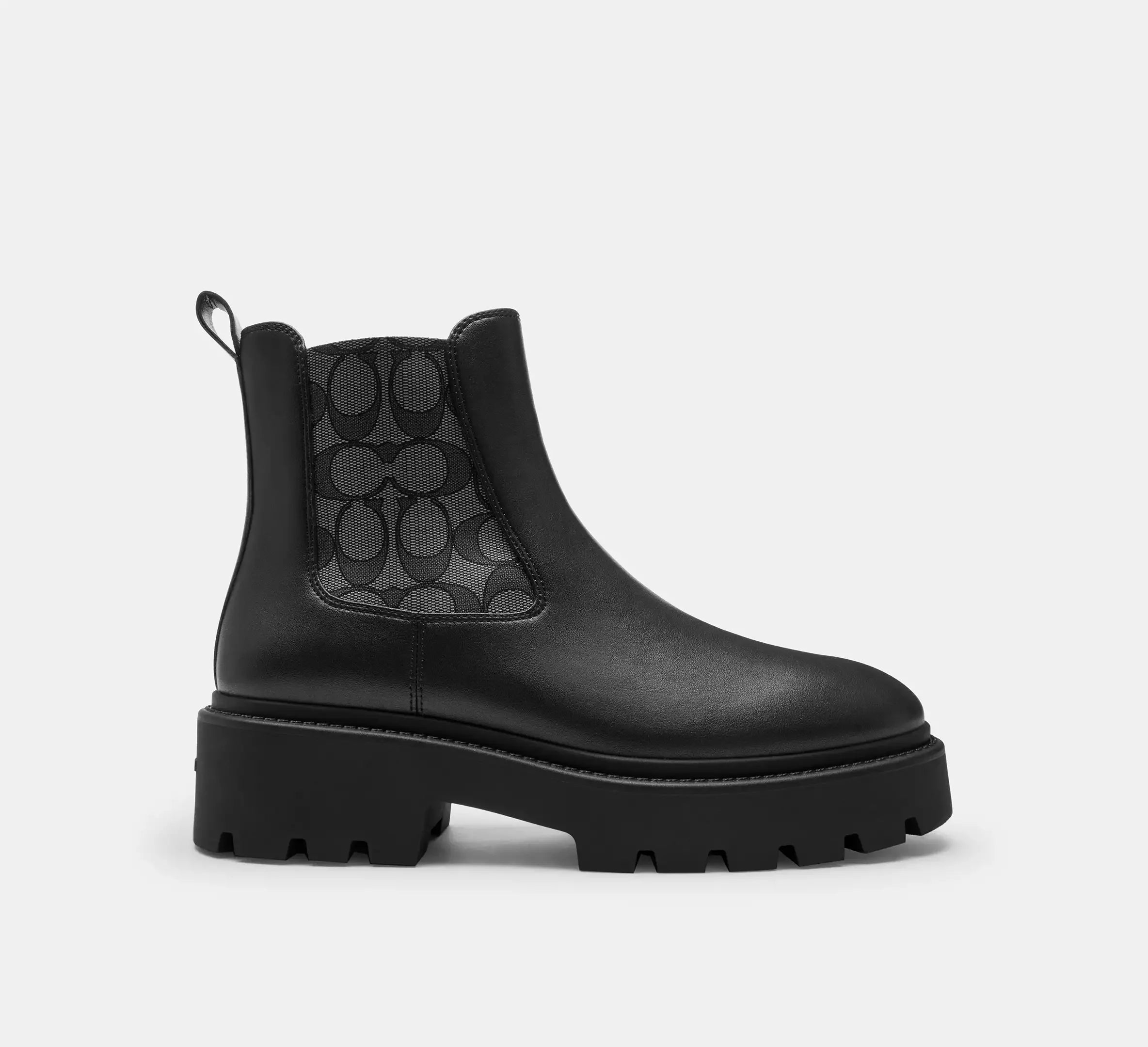 Coach Lucy Chelsea Boot With Signature Polyester – Black - Mind Türkiye