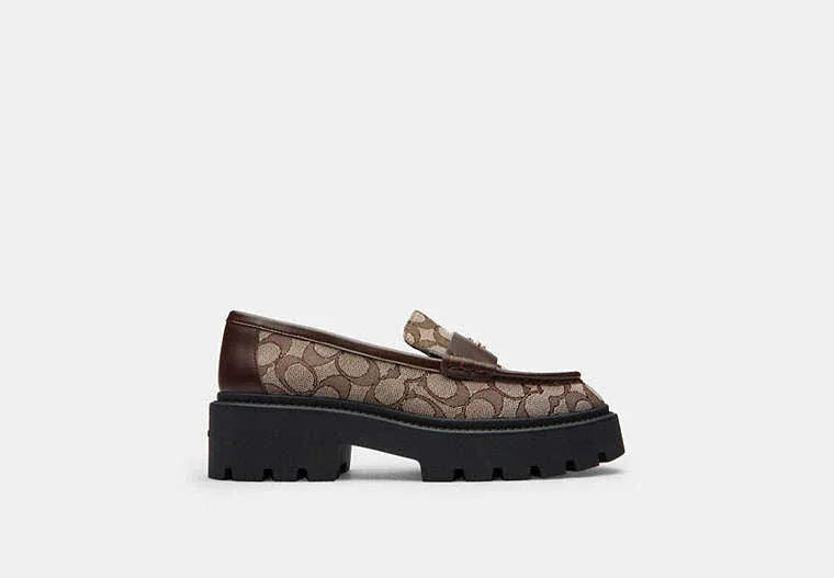 Coach Lucy Loafer In Signature Jacquard-Oak/Maple - Mind Türkiye