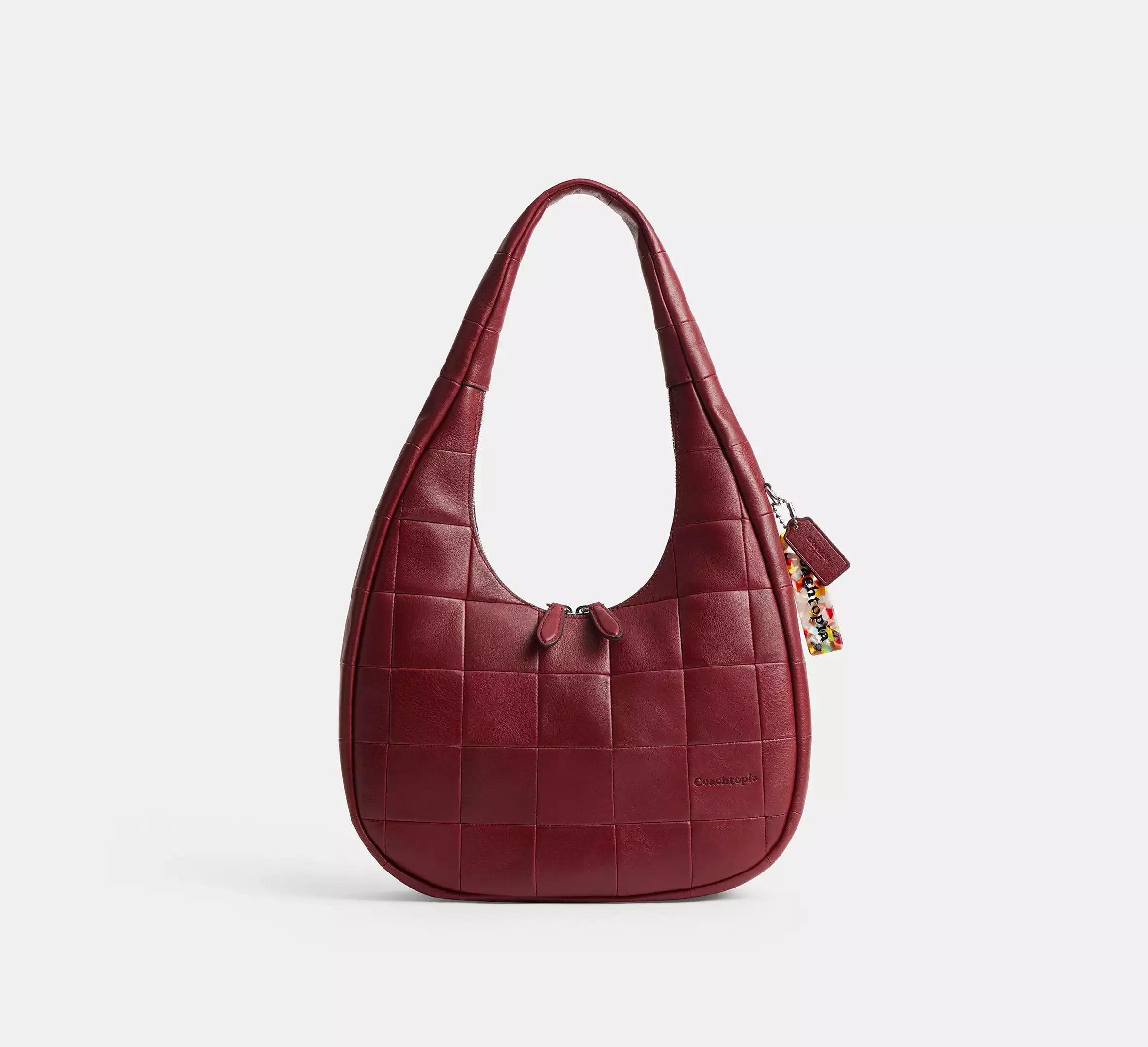 Coach Alter/Ego Crescent Shoulder Bag In Upcrafted Leather – Dark Ruby - Mind Türkiye