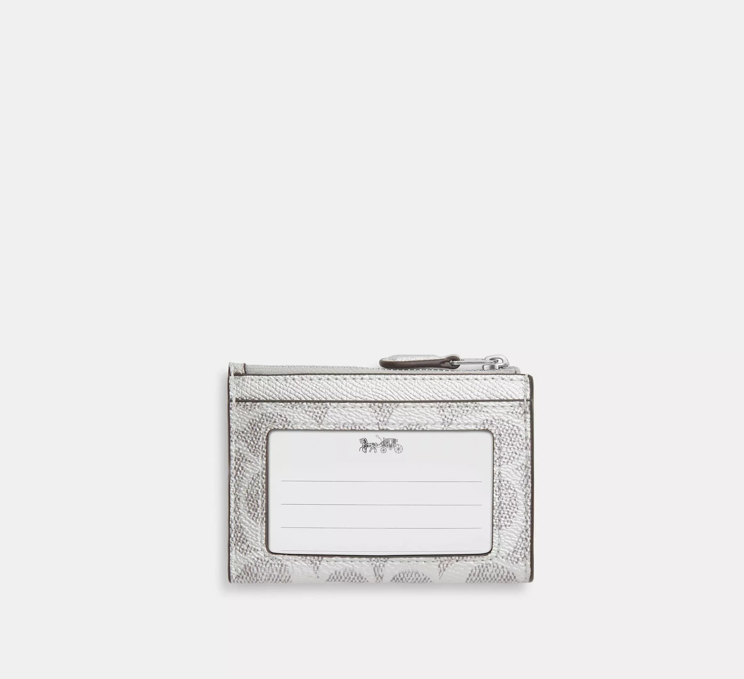 Coach Mini Skinny Id Case In Signature – Silver - Mind Türkiye