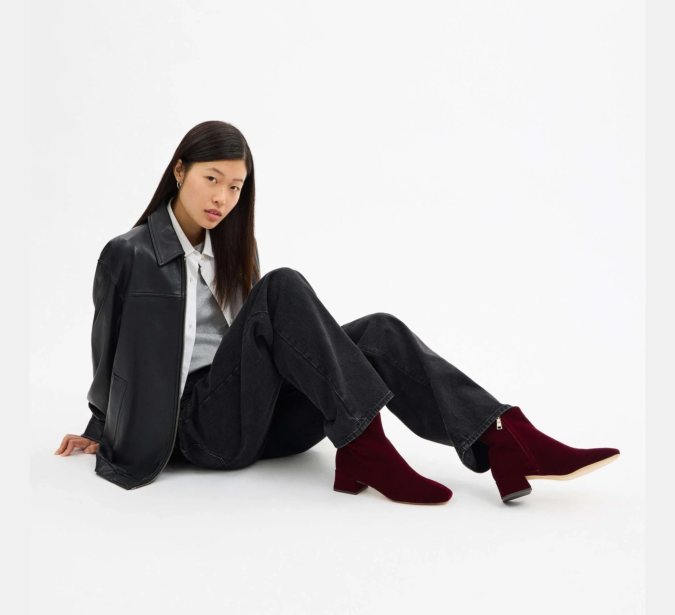 Coach Block Heel Bootie – Burgundy/Merlot - Mind Türkiye