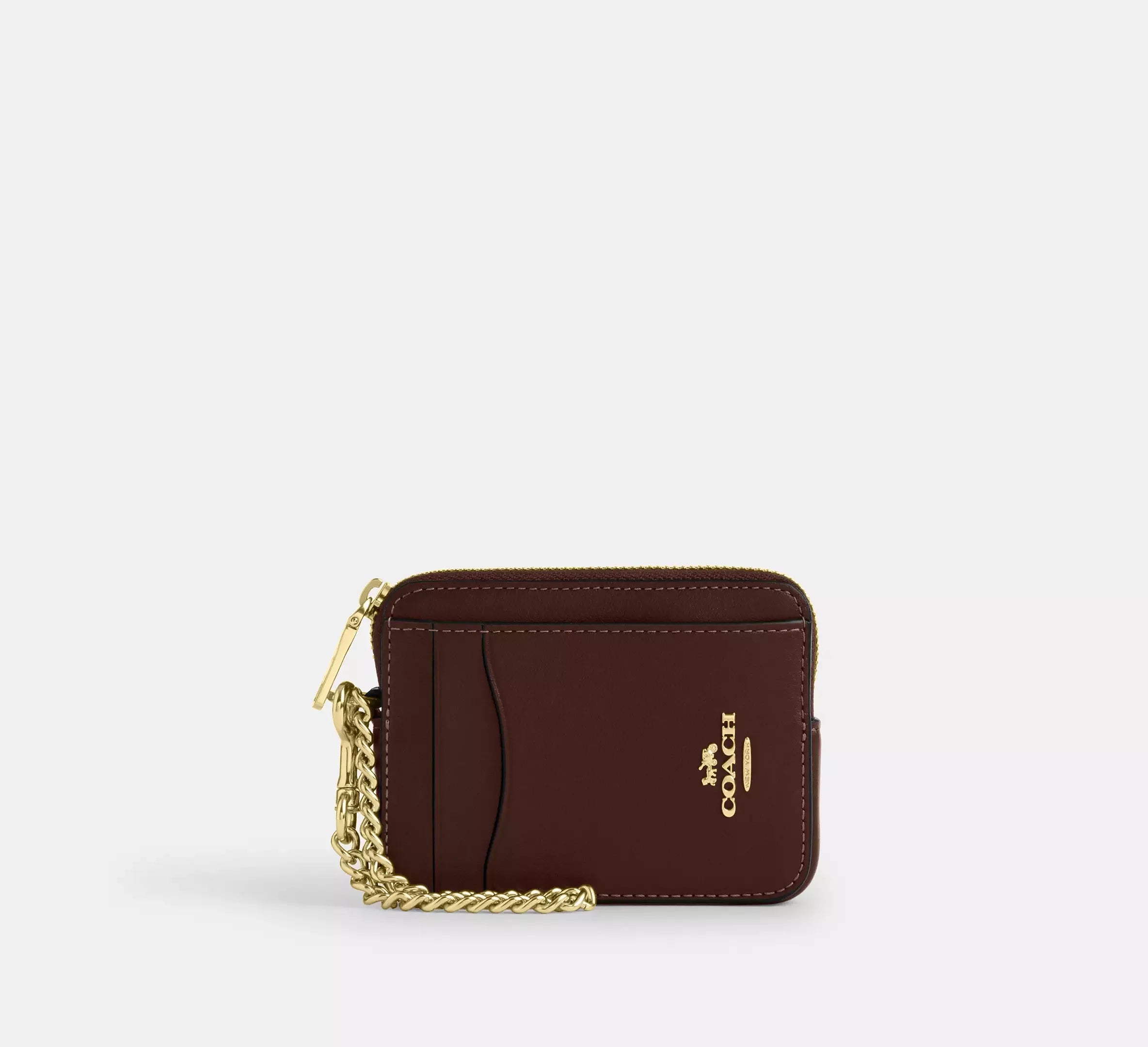 Coach Zip Card Case – Gold/Maple - Mind Türkiye