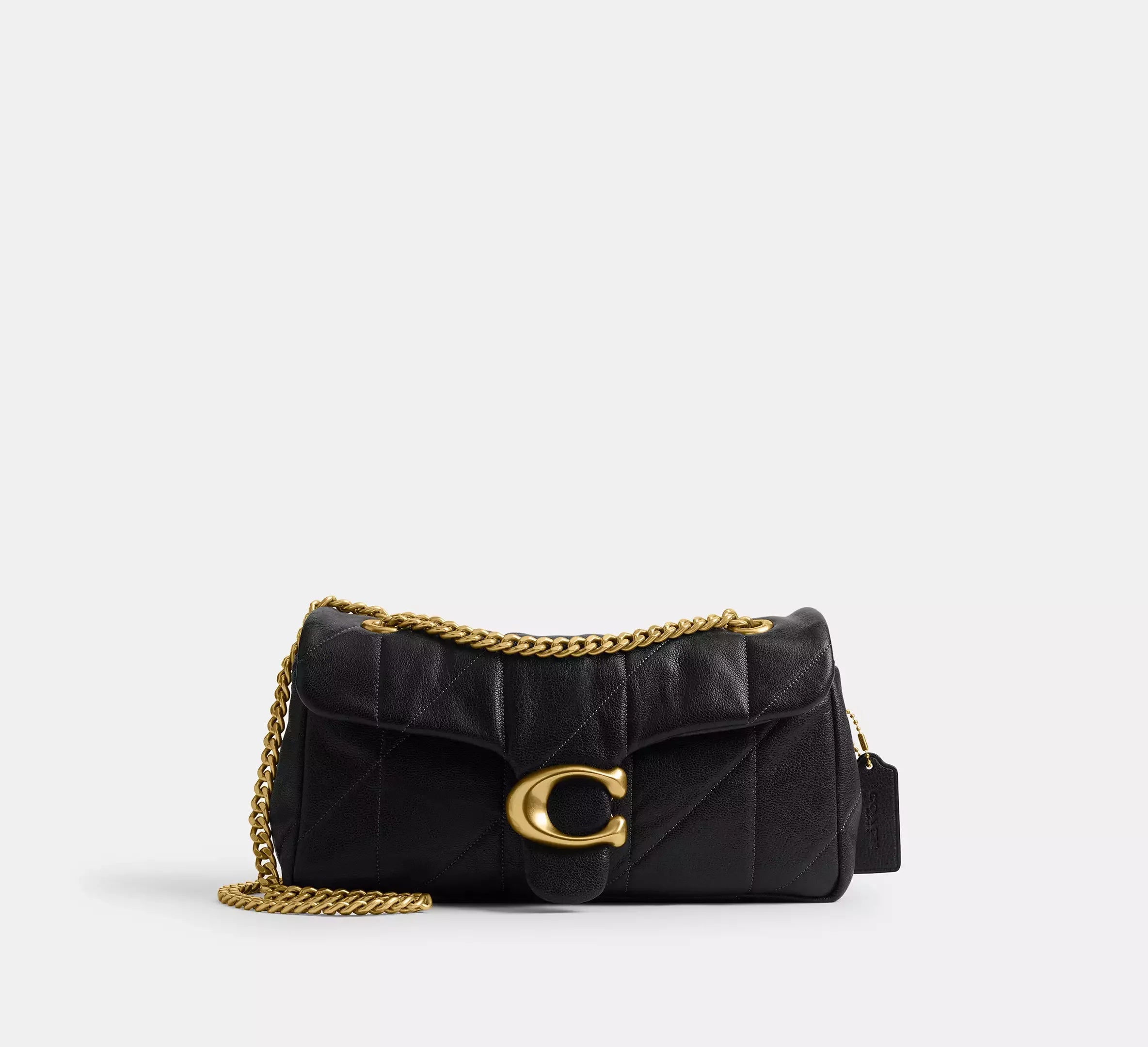 Coach Tabby Shoulder Bag 26 With Quilting – Brass/Black - Mind Türkiye