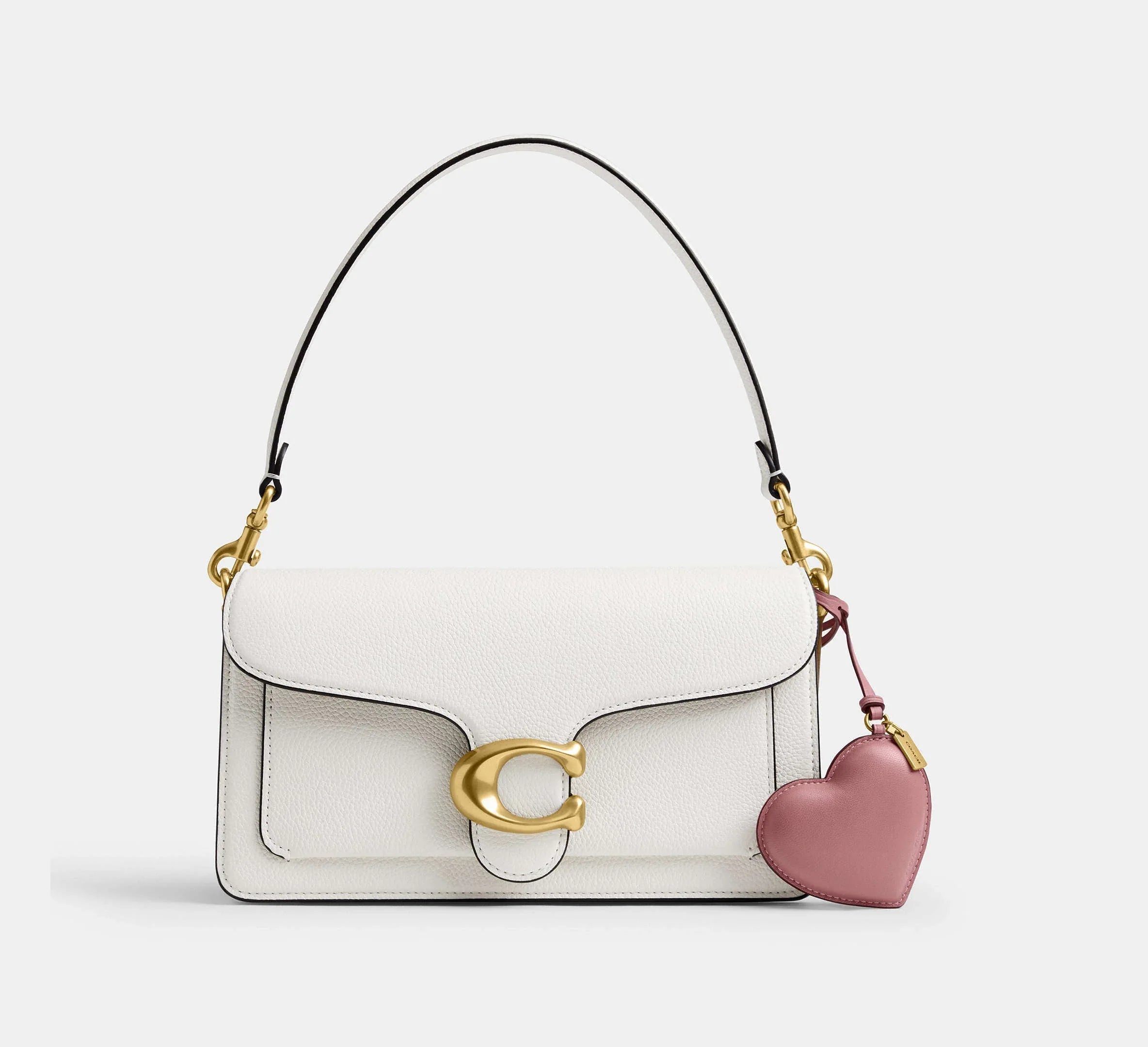Coach Heart Puffy Bag Charm – Brass/Peony - Mind Türkiye