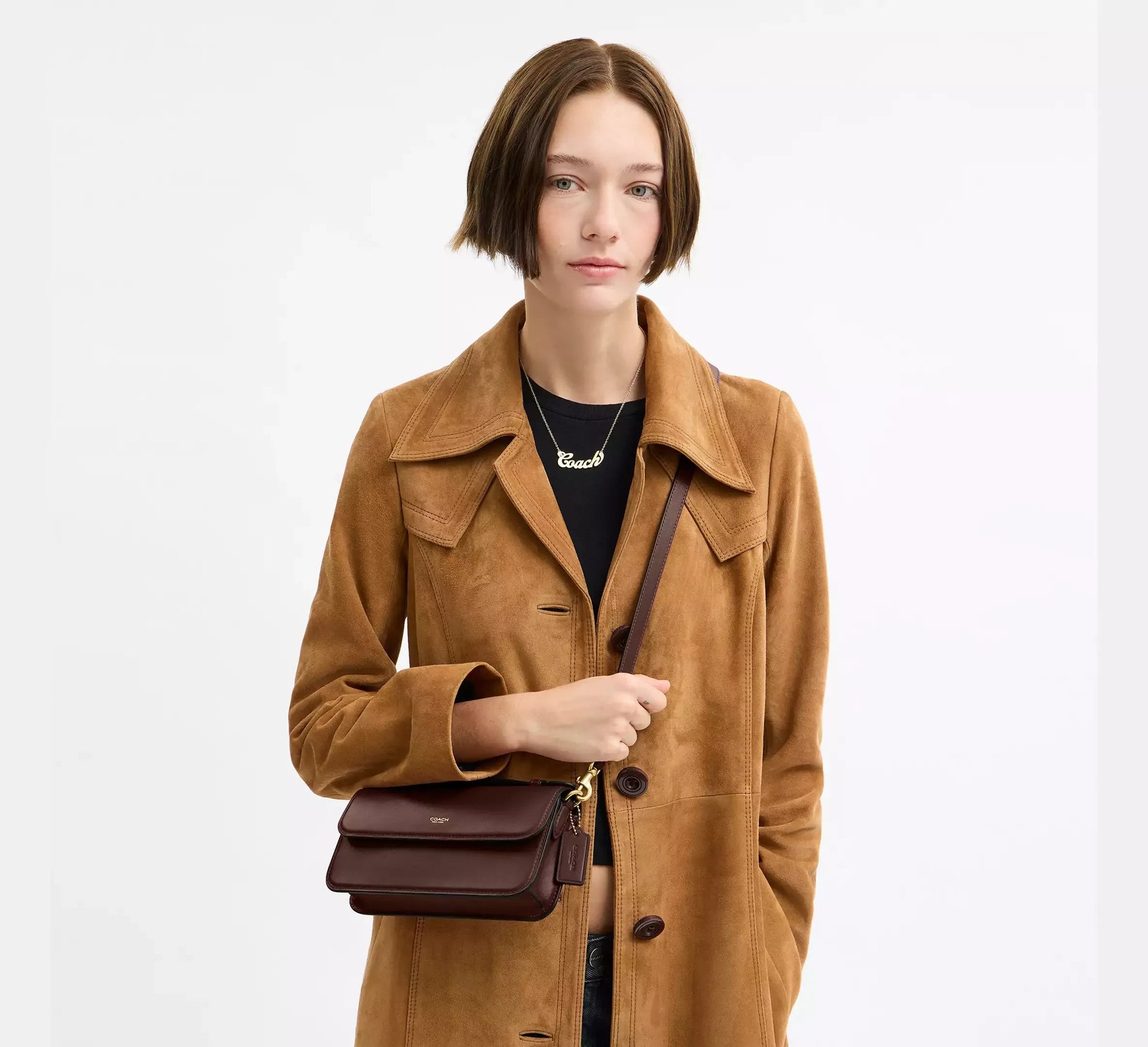 Coach Elora Top Handle Crossbody Bag SEZON – Brass/Maple - Mind Türkiye