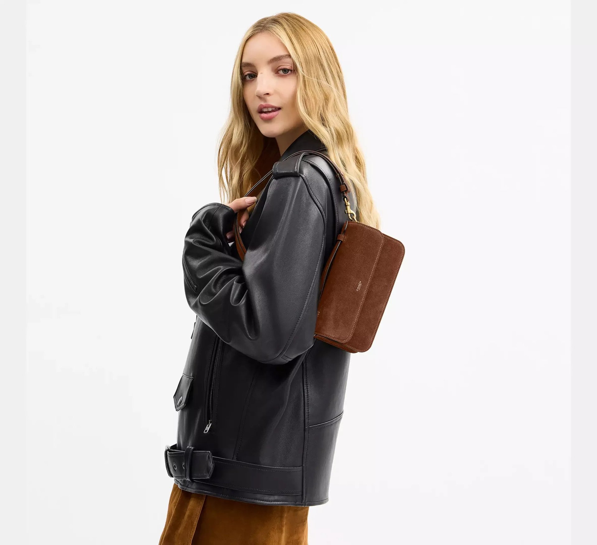 Coach Elora Top Handle Crossbody Bag SEZON – Brass/Warm Brown - Mind Türkiye